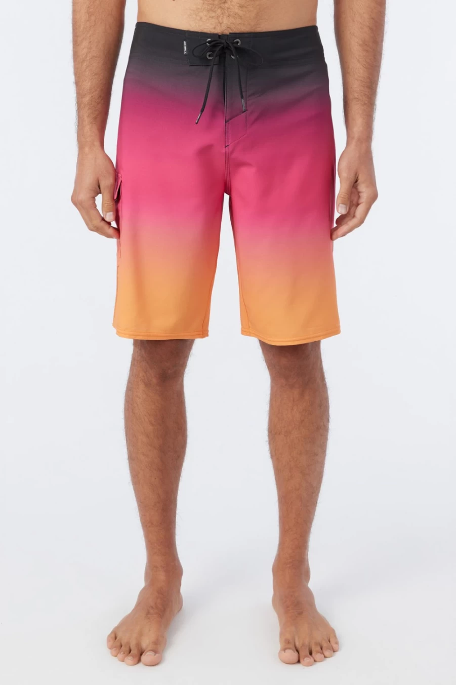 O'Neill Men's Hyperfreak Divergent 21" Boardshorts in Fuchsia - Quick-Dry Swim Trunks for Surfing & Beach