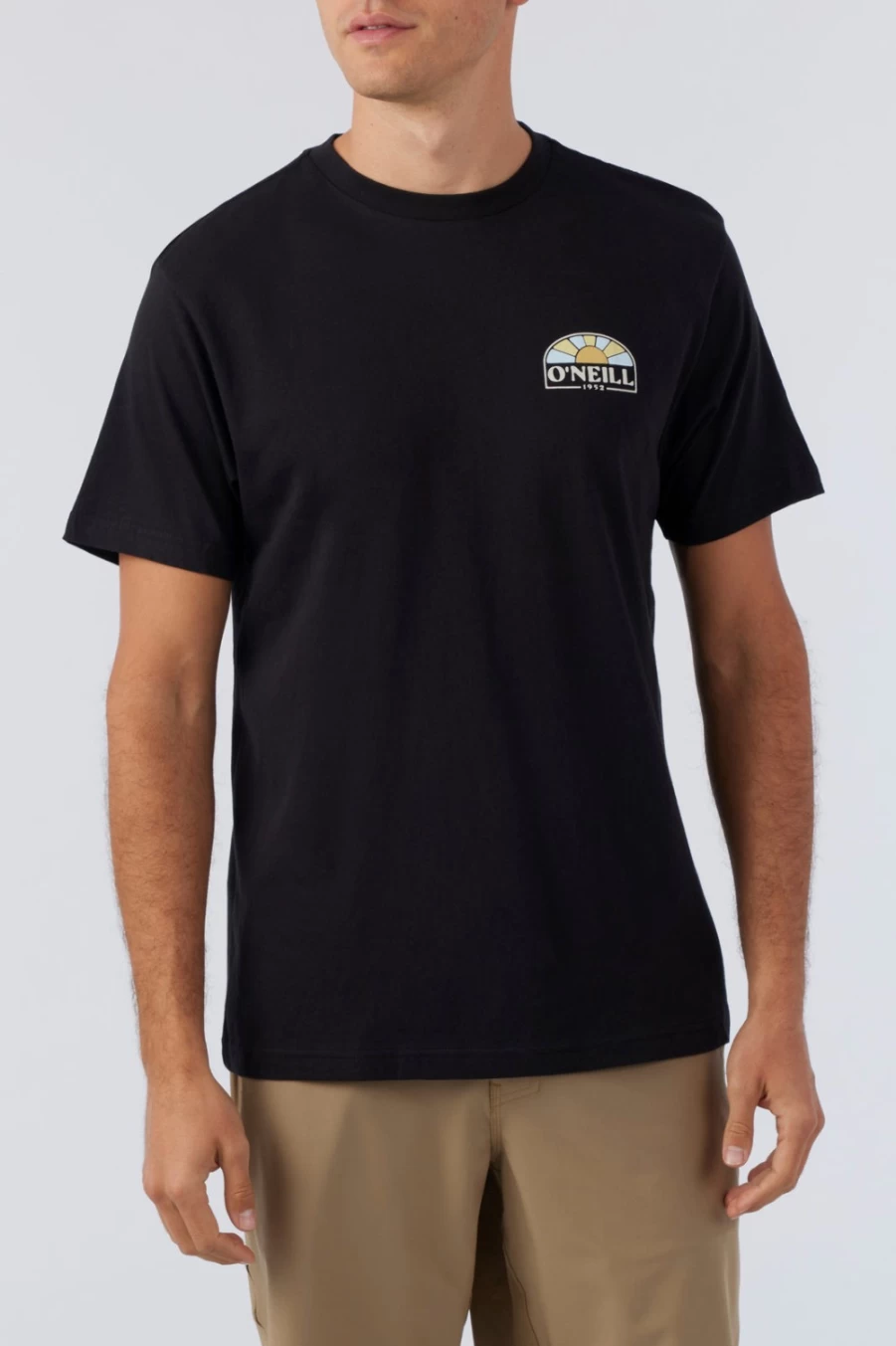 O'Neill Men's White Sun Dial Graphic T-Shirt - Casual Short Sleeve Tee