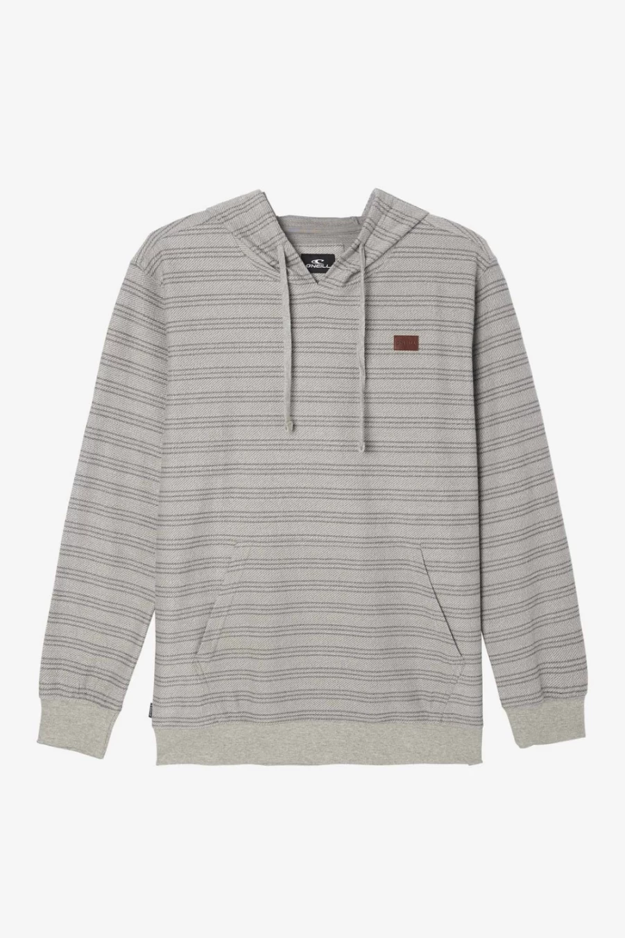 O'Neill Men's Bavaro Striped Pullover Fleece in Fog Color