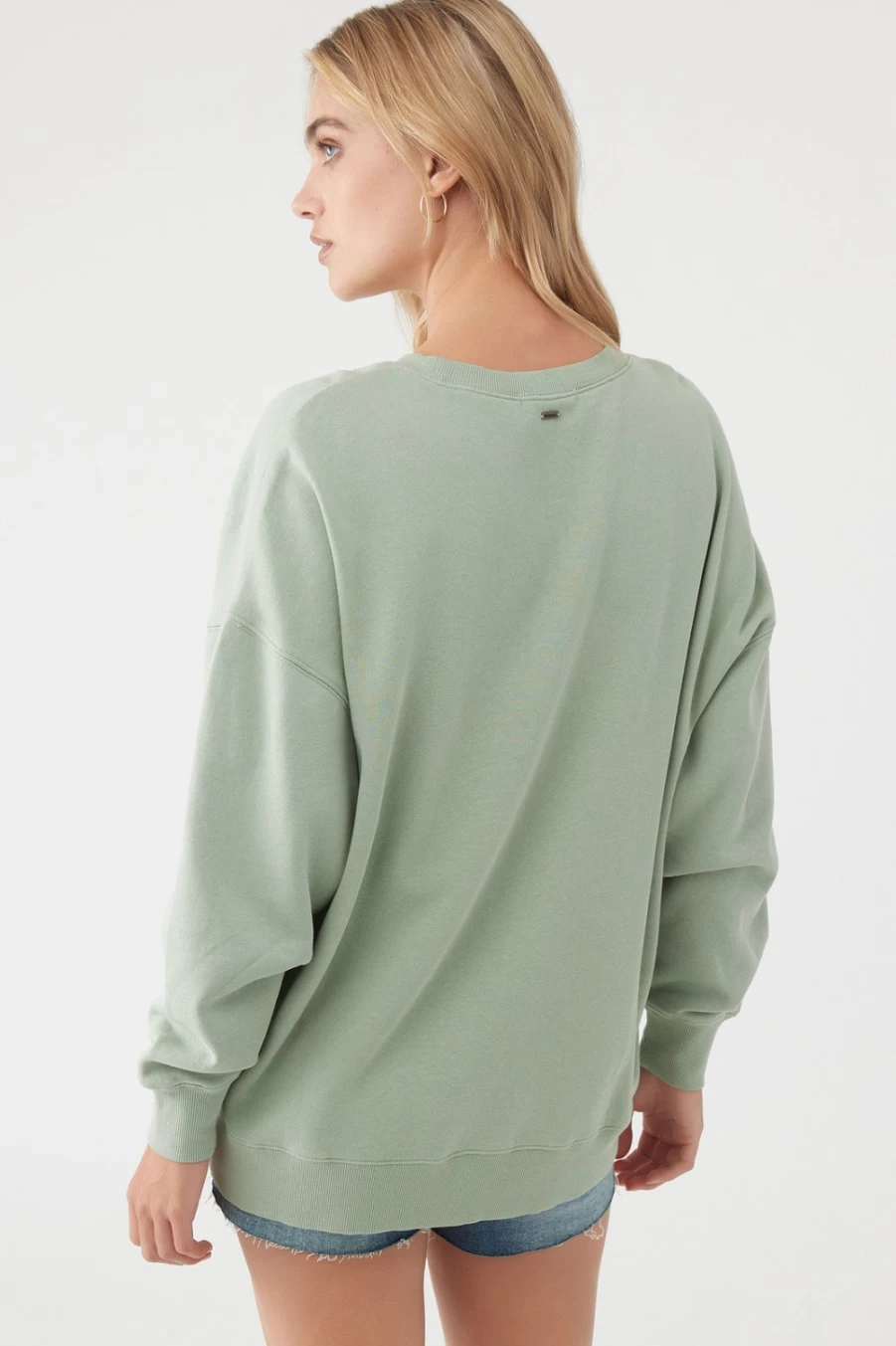 O'Neill Women's Sage Green Oversized Fleece Jacket - Choice Cozy & Comfortable