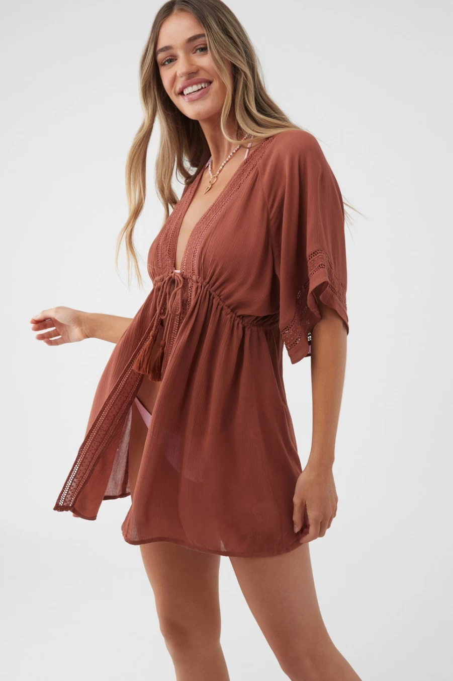 O'Neill Women's Rustic Brown Wilder Cover-Up Swimwear