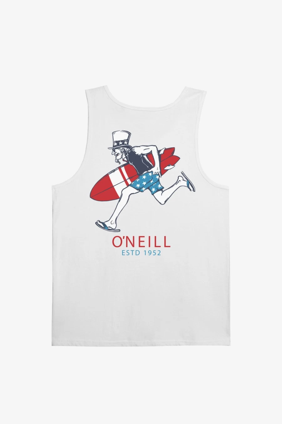 O'Neill Men's Freedom Ahead White Tank Top for Active Wear