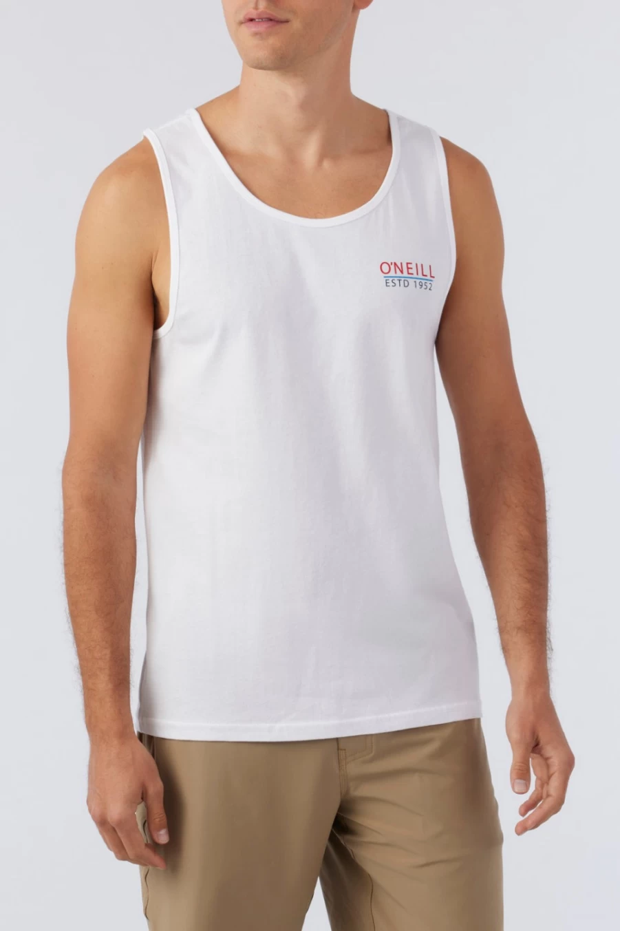 O'Neill Men's Freedom Ahead White Tank Top for Active Wear