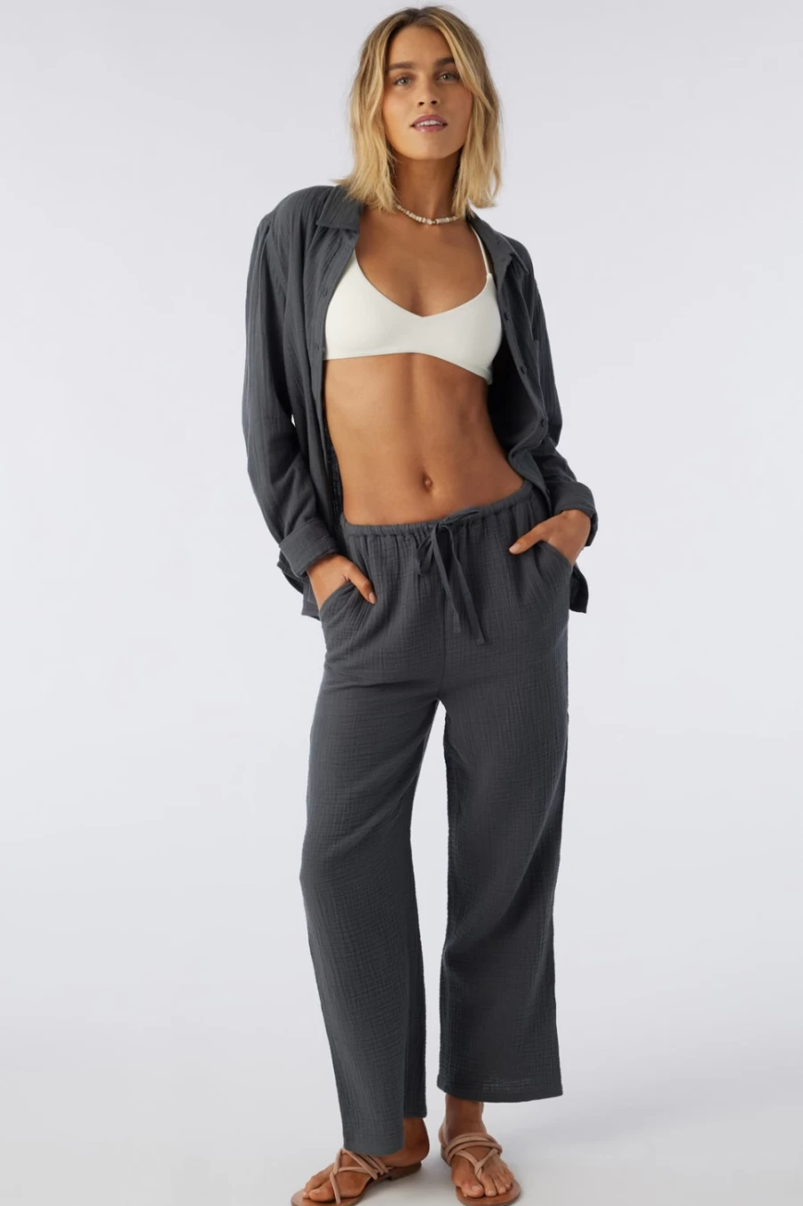 O'Neill Women's Brenda Pants in Slate - Comfortable and Stylish Casual Wear