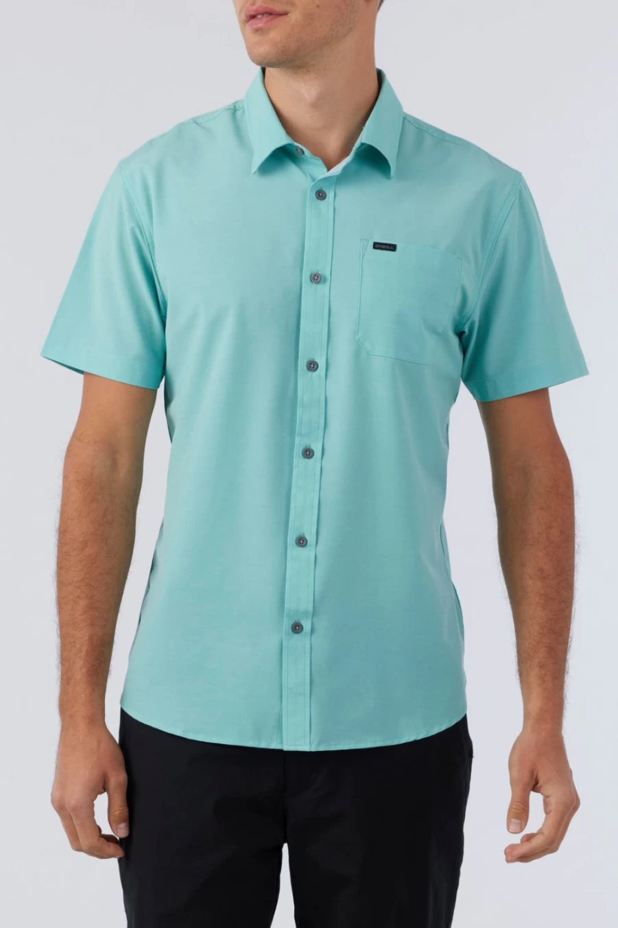 O'Neill Men's TRVLR UPF Traverse Solid Standard Shirt in Aquawash