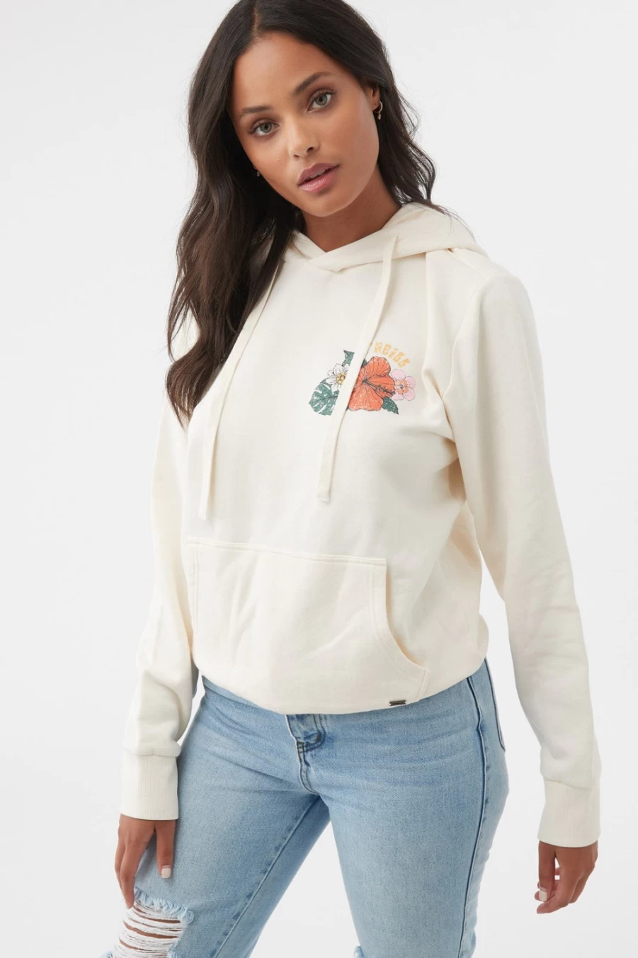 O'Neill Women's Bonita Bloom Fleece Jacket in Winterwhite - Cozy Winter Outerwear