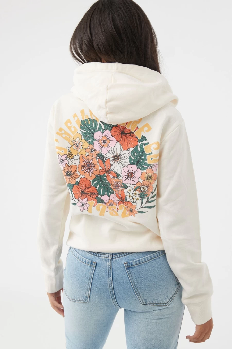 O'Neill Women's Bonita Bloom Fleece Jacket in Winterwhite - Cozy Winter Outerwear