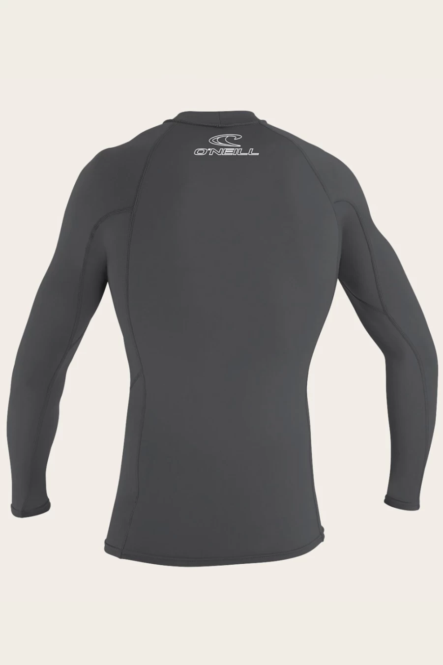 O'Neill Men's Basic Skins 50+ Long Sleeve Rash Guard in Smoke - UPF Sun Protection Swim Shirt