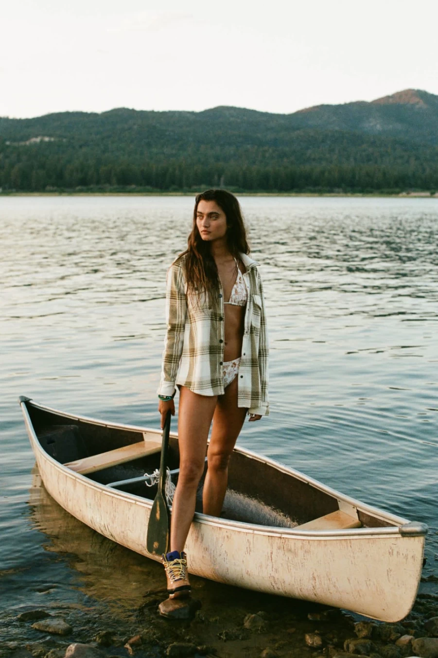 O'Neill Women's Olive Superfleece Flannel Top - Zuma Collection