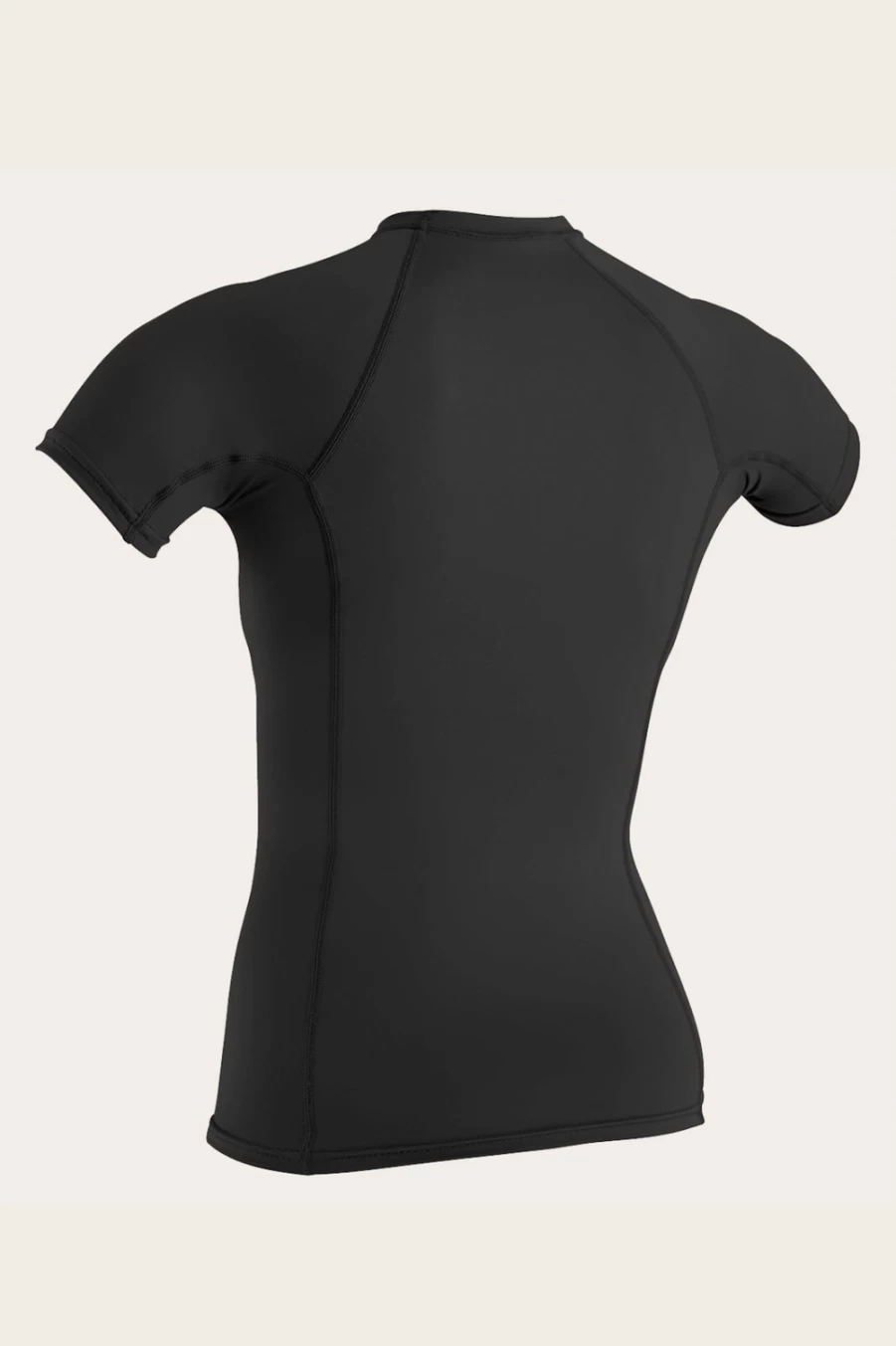 O'Neill Women's Black Basic 50+ Short Sleeve Rash Guard for Sun Protection