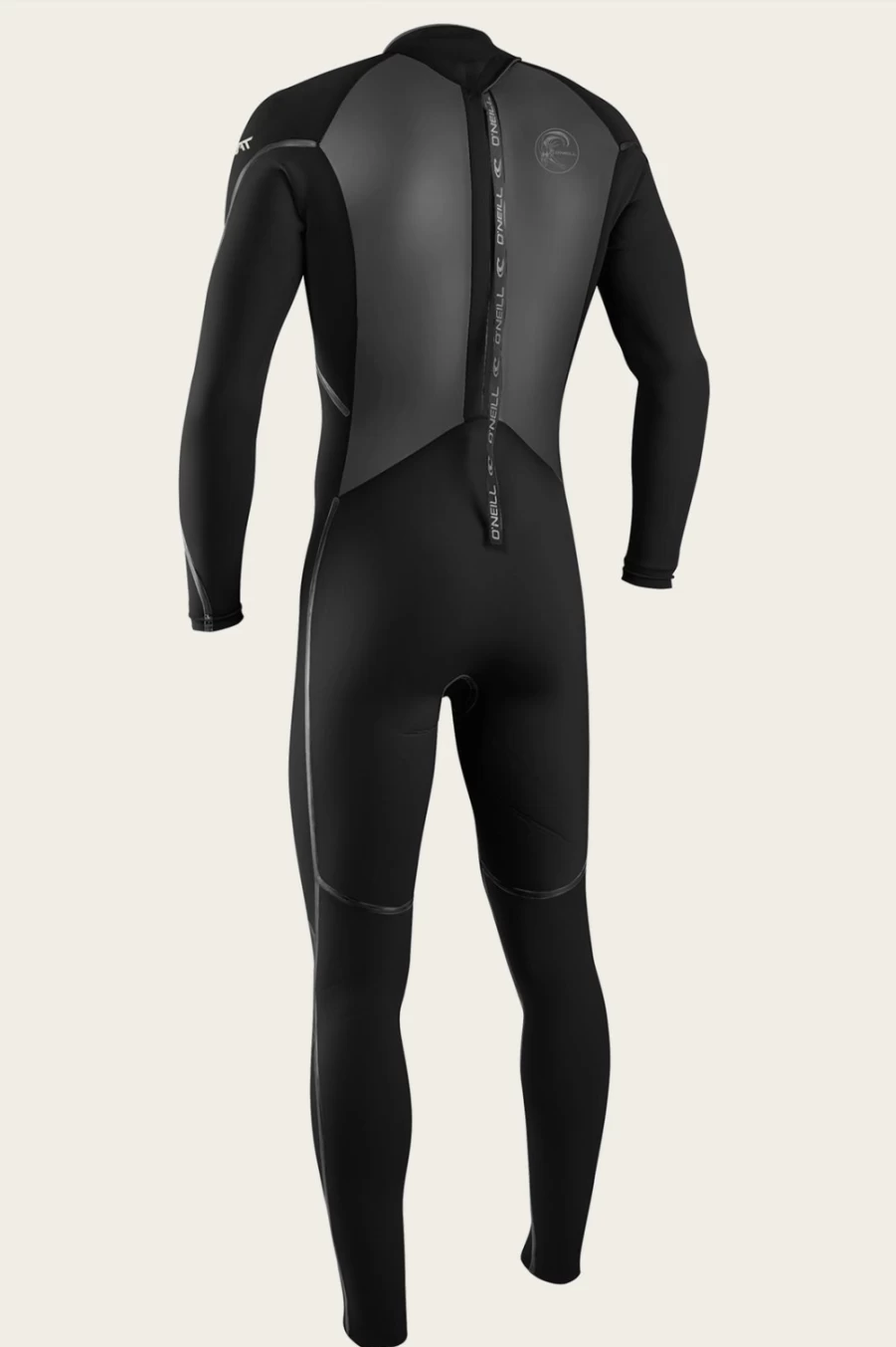O'Neill Men's Heat 3/2mm Back Zip Full Wetsuit - Black/Black