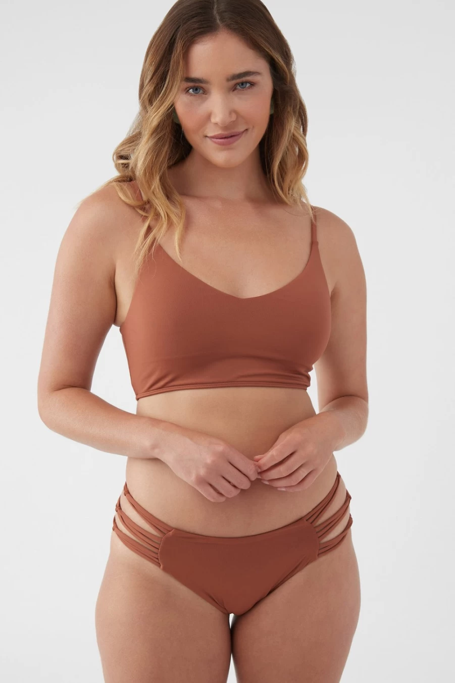 O'Neill Women's Rustic Brown Saltwater Solids Boulders Bottoms Swimwear