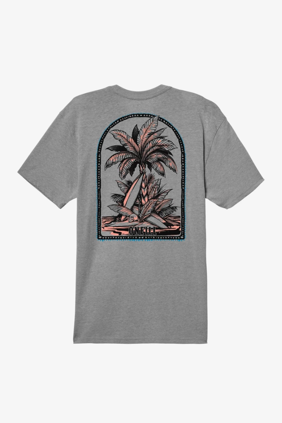 O'Neill Men's Castoff Tee - Heather Grey Relaxed Fit T-Shirt