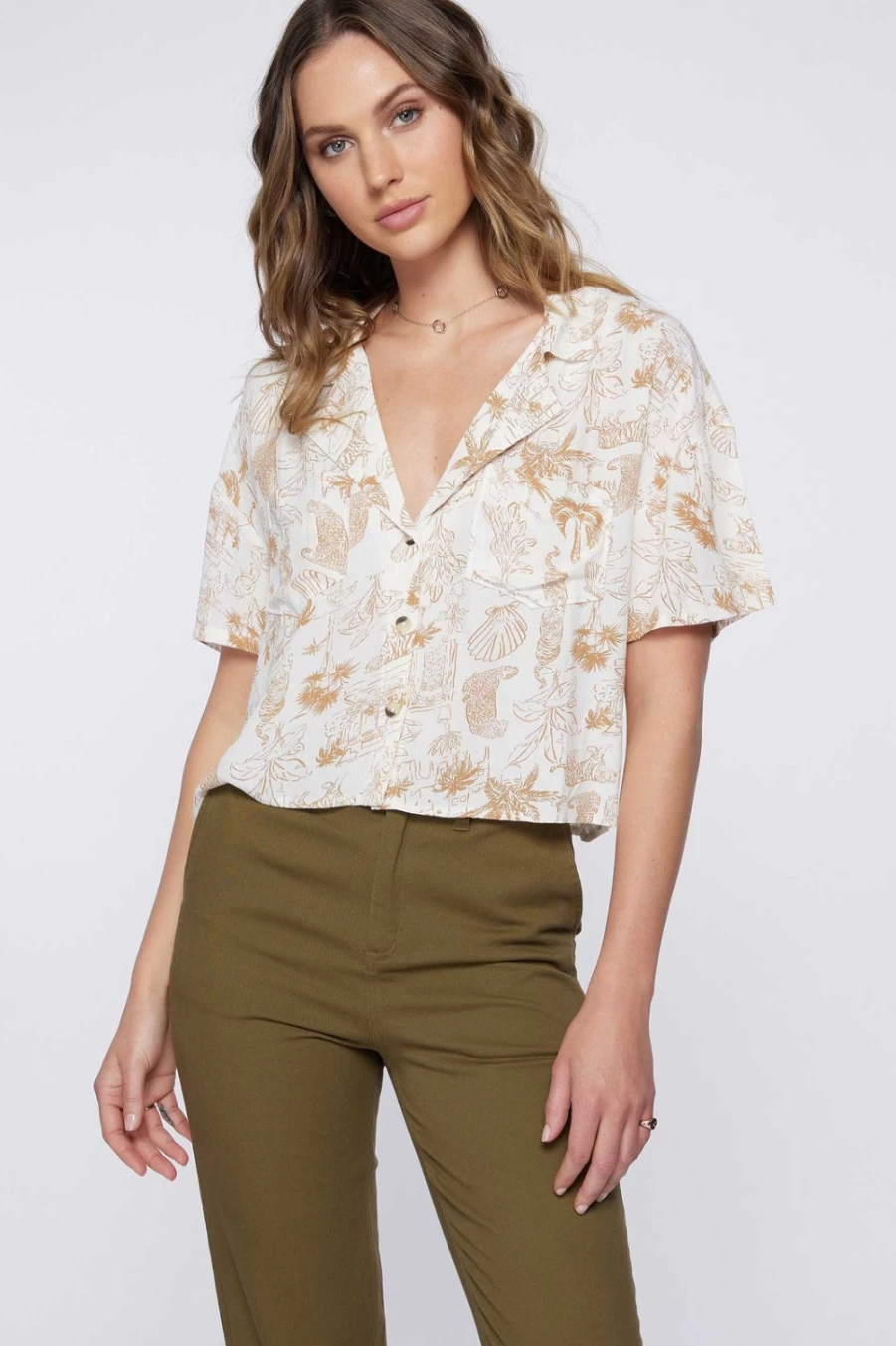 O'Neill Women's Ophelia Camp Shirt in Winterwhite - Stylish Casual Wear