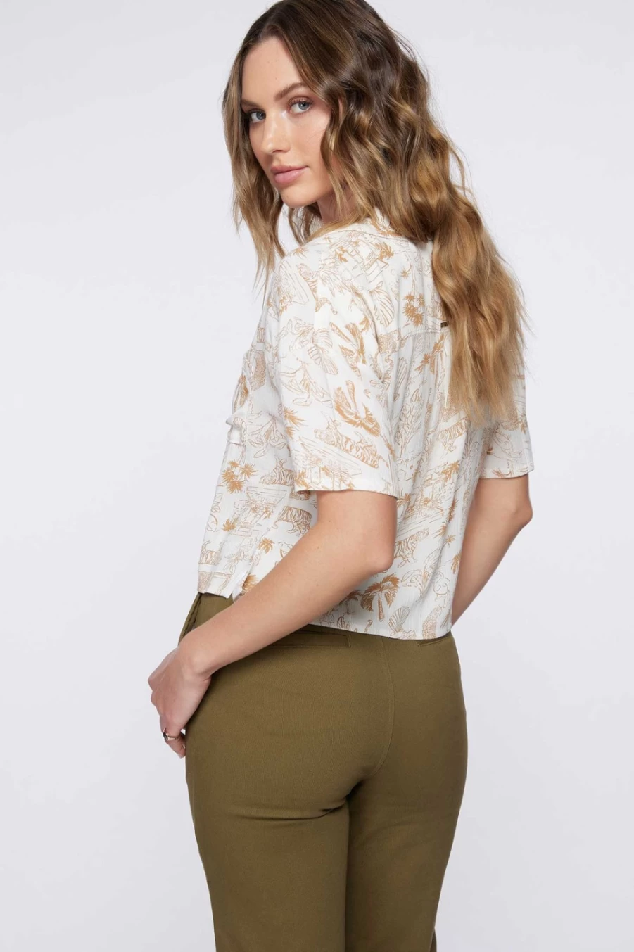 O'Neill Women's Ophelia Camp Shirt in Winterwhite - Stylish Casual Wear