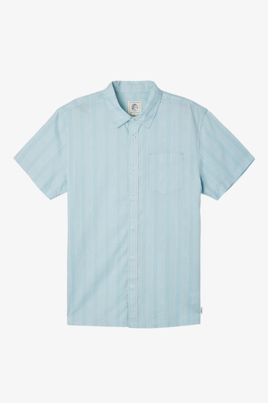 O'Neill Men's Sterling Blue Mythic Lines Shirt - Casual Short Sleeve Top