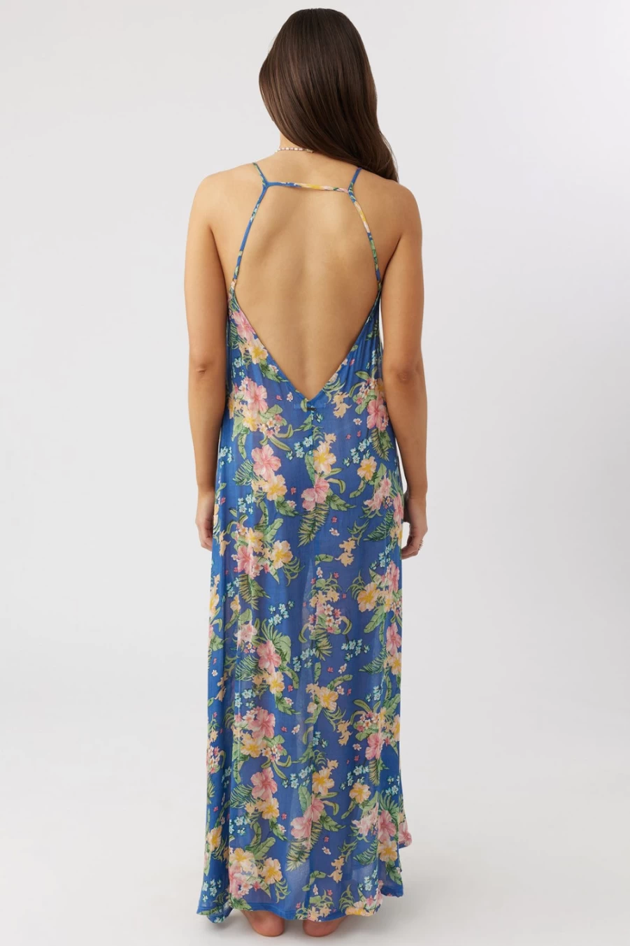 O'Neill Women's Classic Blue Charlie Maxi Dress - Stylish Casual Summer Beach Dress