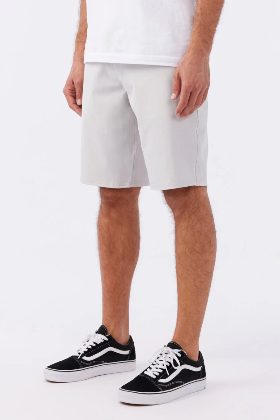O'Neill Men's Reserve Heather 21" Hybrid Shorts in Fog Color
