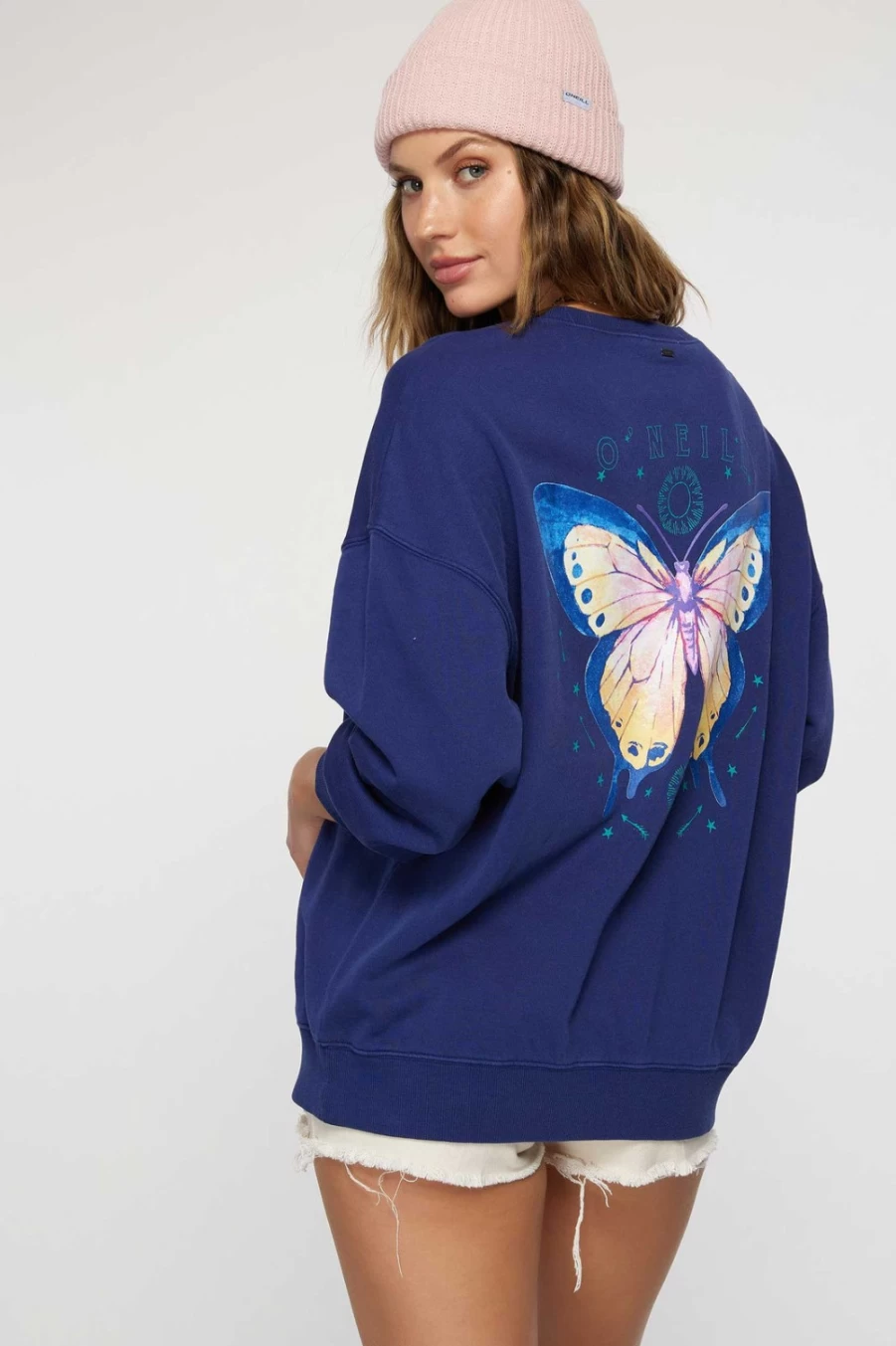 O'Neill Women's Twilight Blue Oversized Fleece Jacket - Choice Cozy & Warm