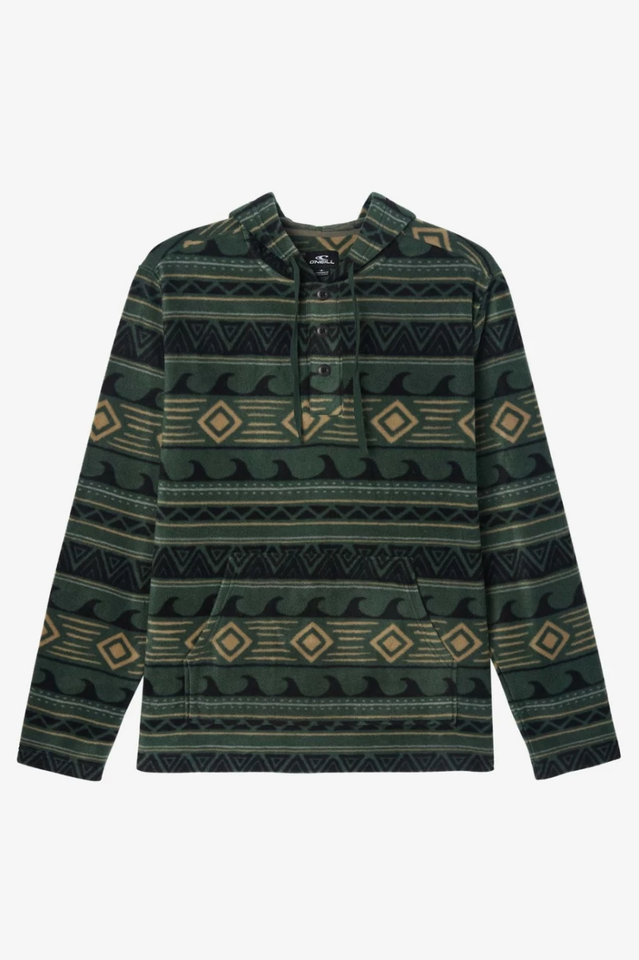 O'Neill Men's Dark Olive Superfleece Pullover - Newman Style Warm Fleece Jacket