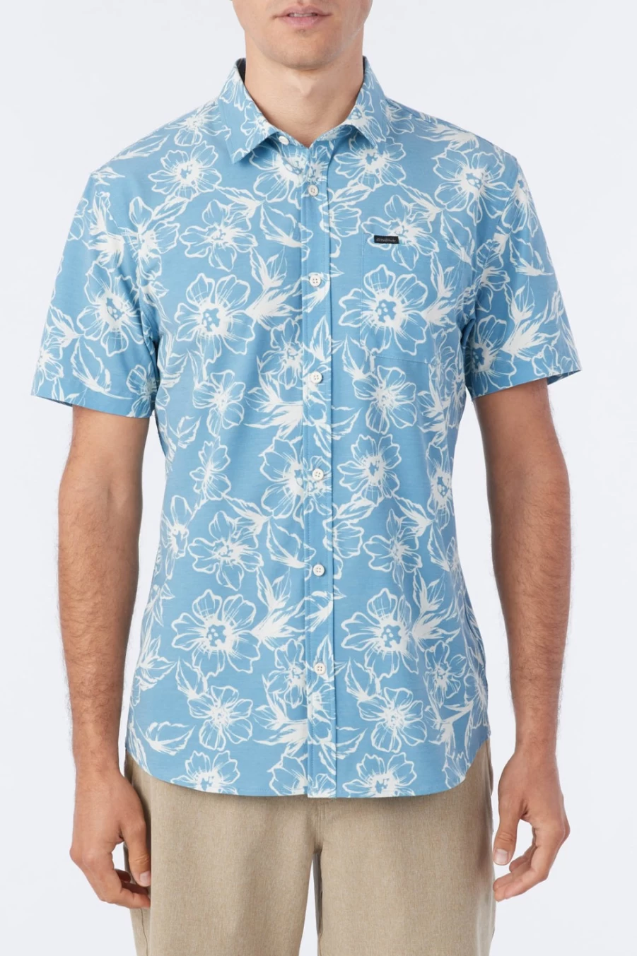 O'Neill Men's TRVLR UPF Traverse Standard Shirt in Blueshadow - Sun Protection Travel Shirt