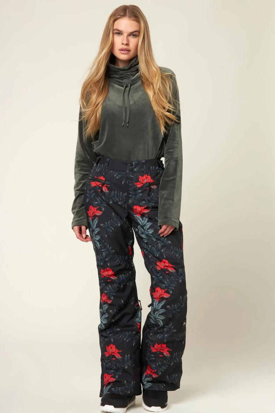 O'Neill Women's Glamour Pants - Black/Green Outdoor Adventure Trousers