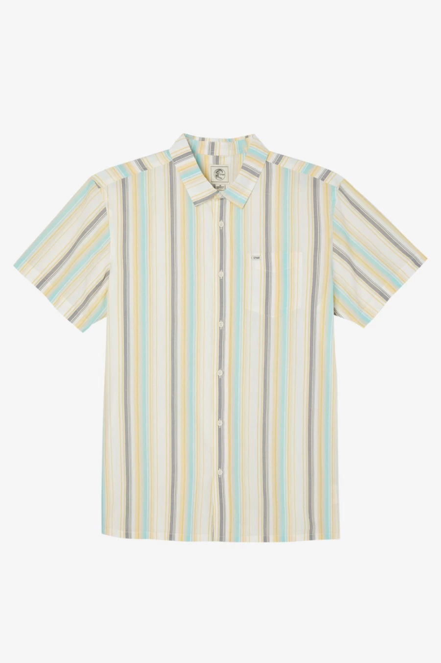 O'Neill Men's Eco Stripe Standard Shirt in Cream | Sustainable Casual Wear