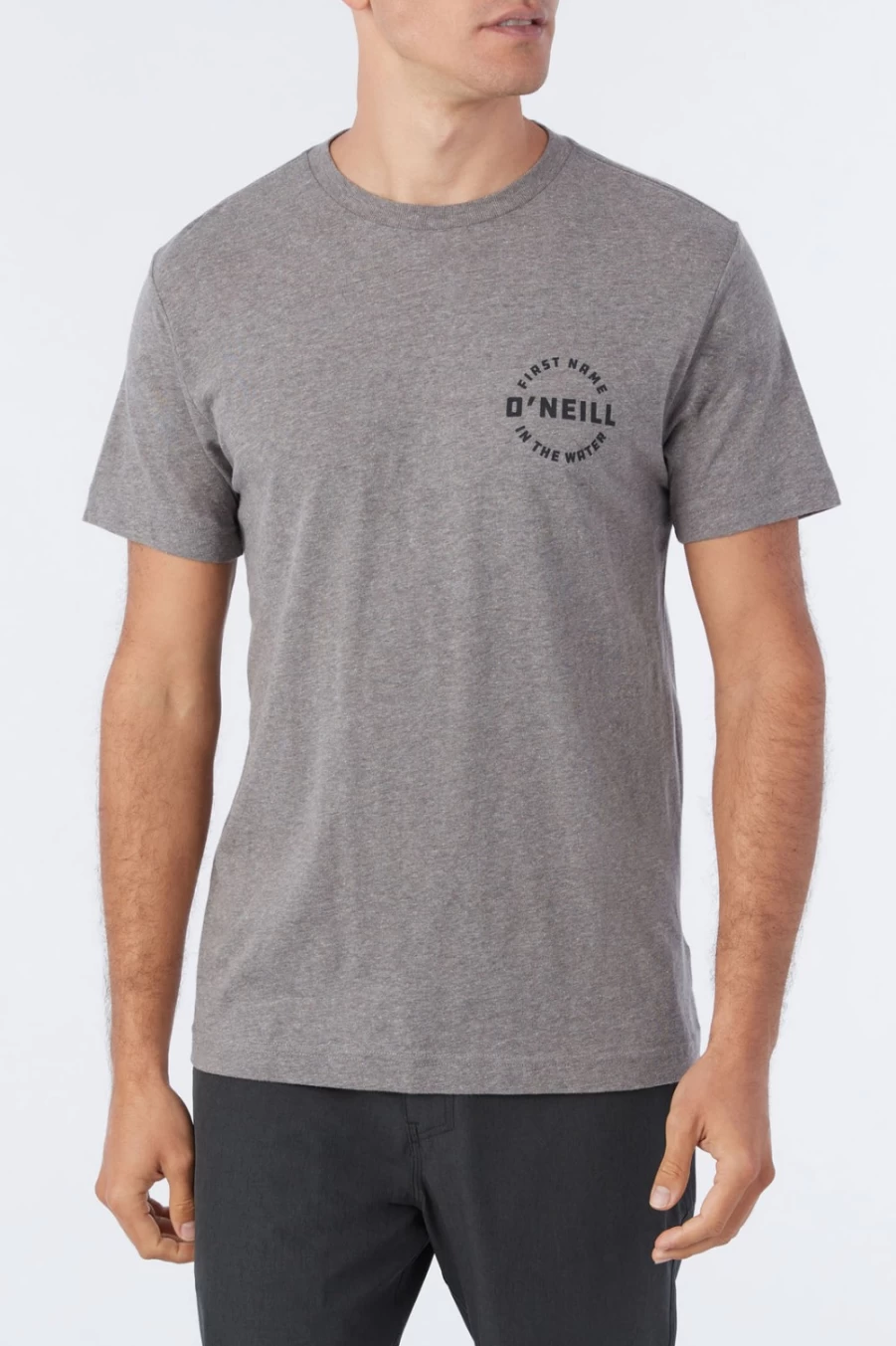 O'Neill Men's Heather Grey Motionless Tee - Comfortable Casual Short Sleeve Shirt