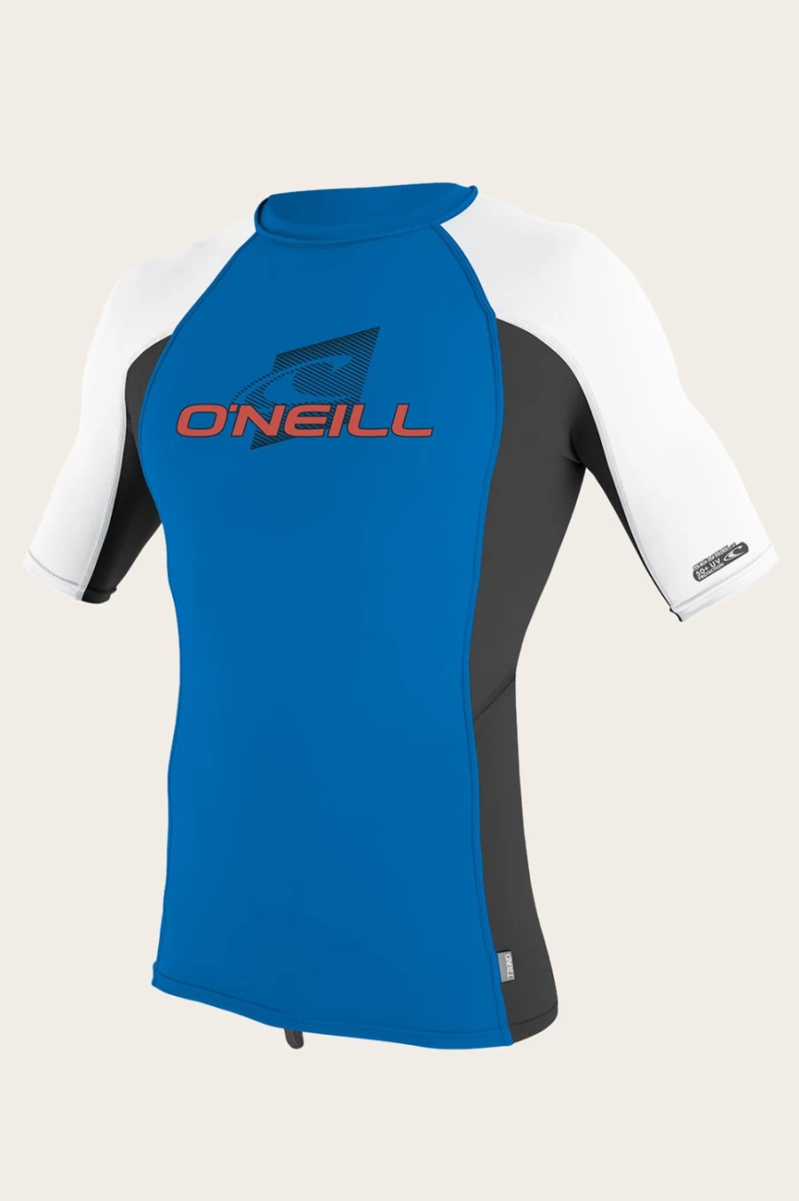 O'Neill Men's Youth Premium Skin S/S Rash Guard - Ocean/Black/White