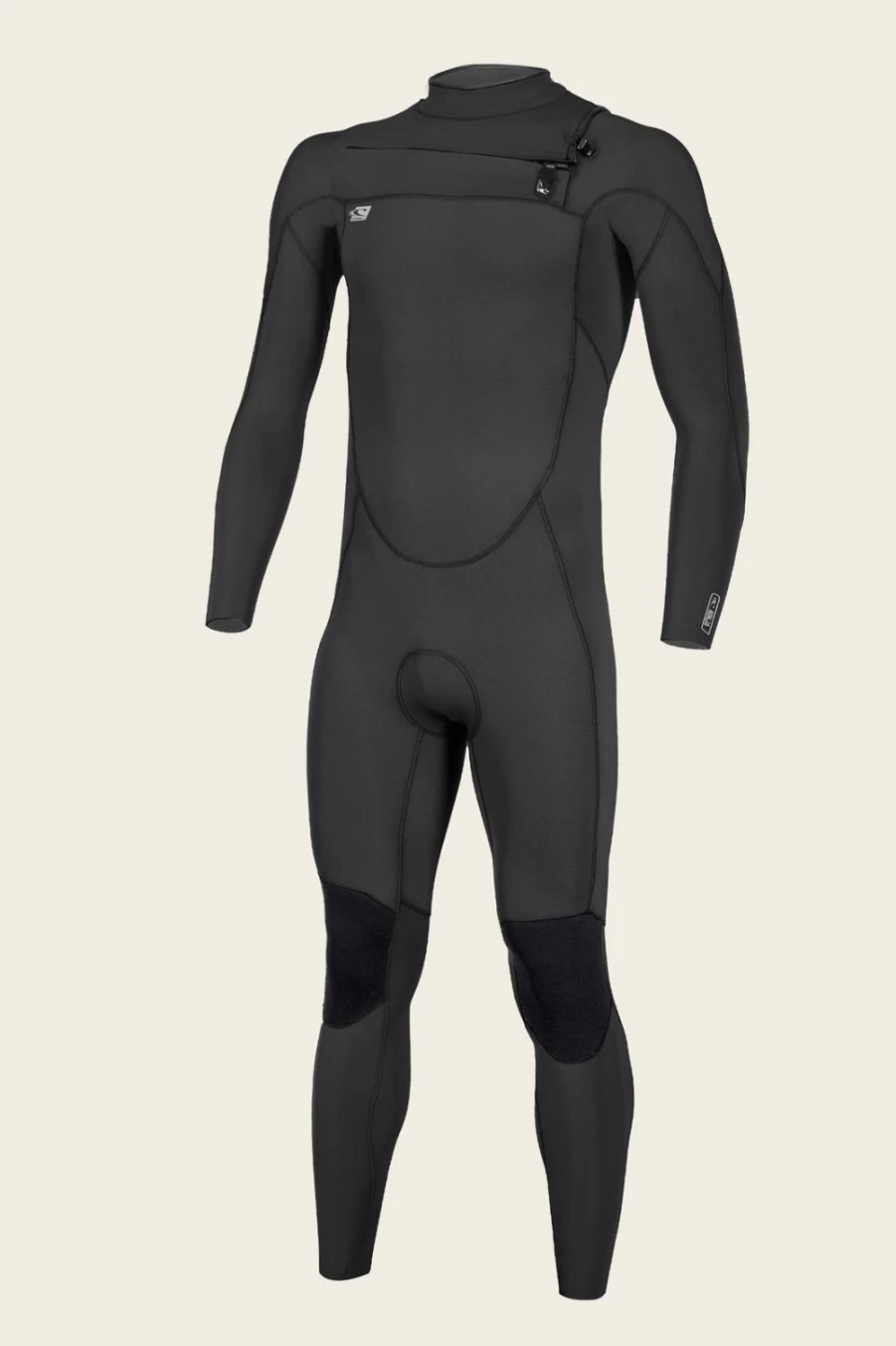 O'Neill Men's Ninja 4/3mm Chest Zip Full Wetsuit - Black/Black (Blk/Blk) for Surfing & Diving