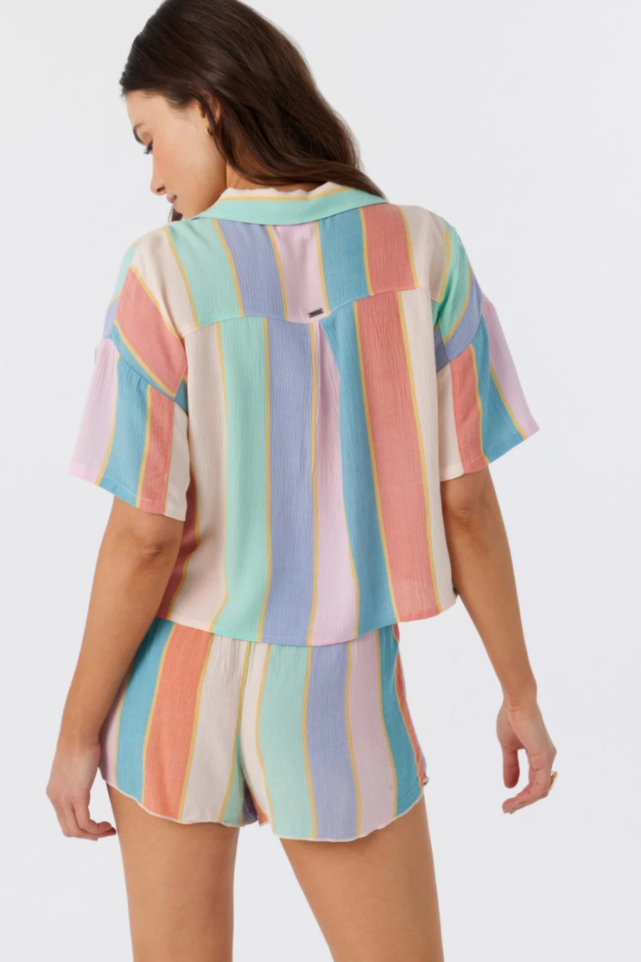 O'Neill Women's Ophelia Camp Shirt - Multicolored Casual Button-Up Top