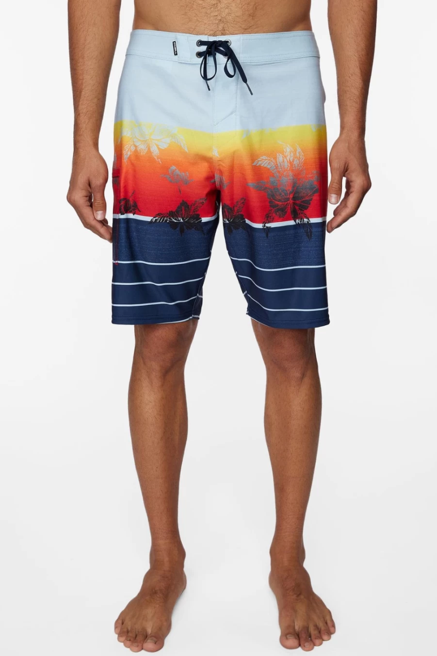 O'Neill Men's Hyperfreak Heist Print 20" Boardshorts in Navy