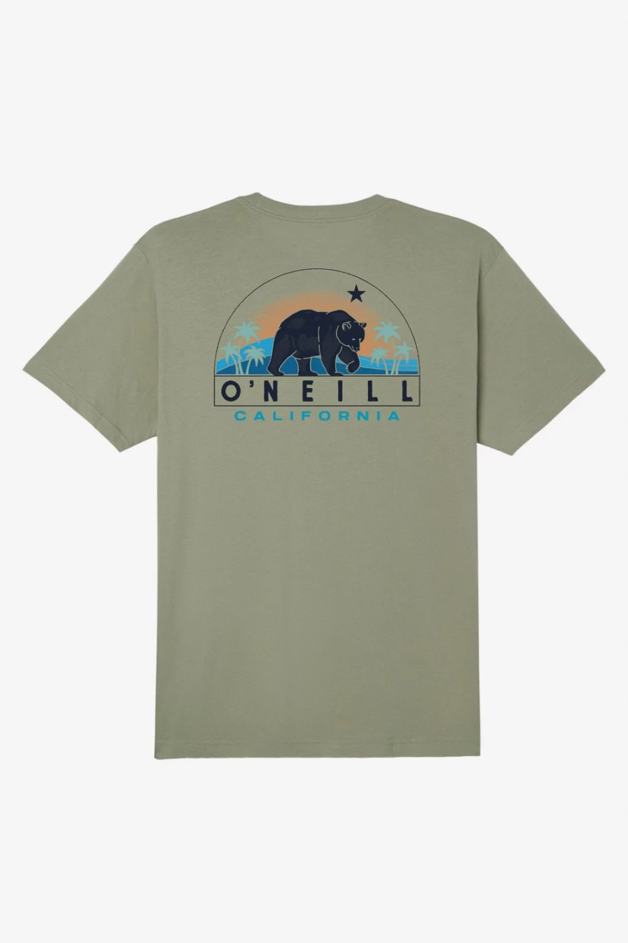 O'Neill Men's Military Green Cali Bear Graphic Tee