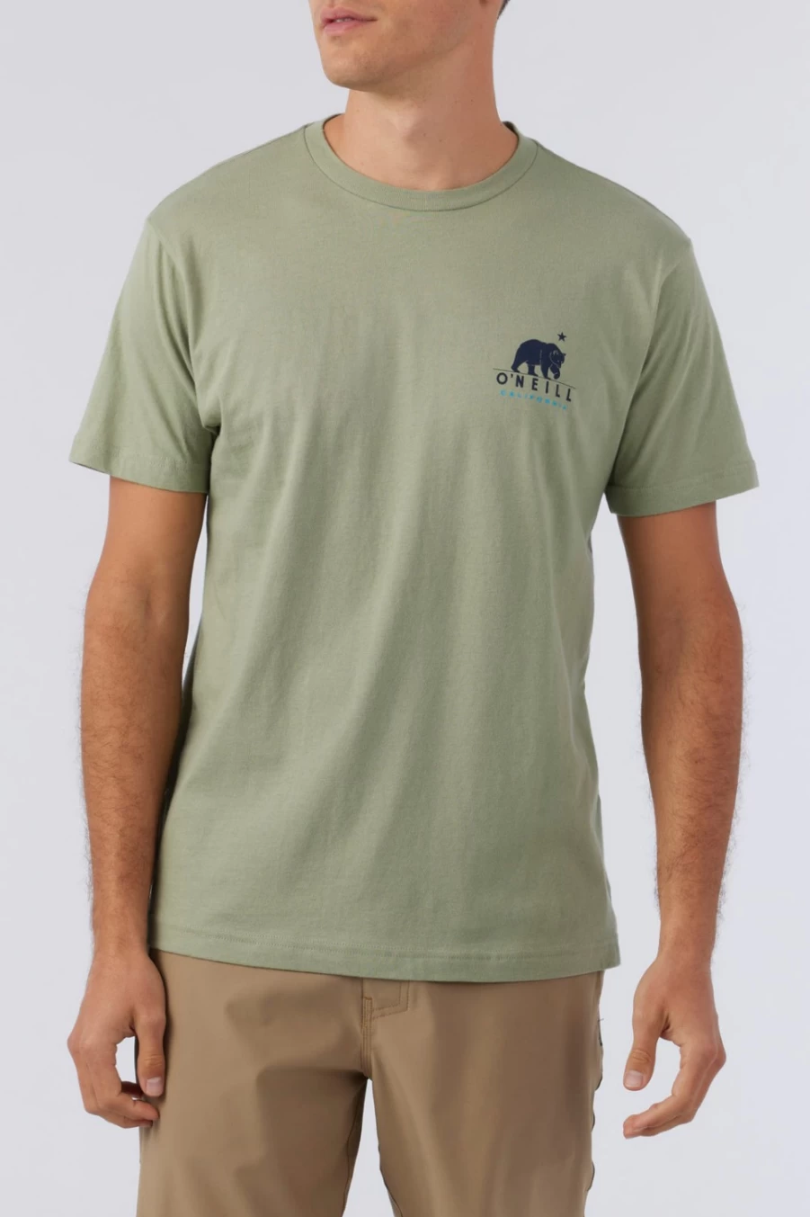 O'Neill Men's Military Green Cali Bear Graphic Tee