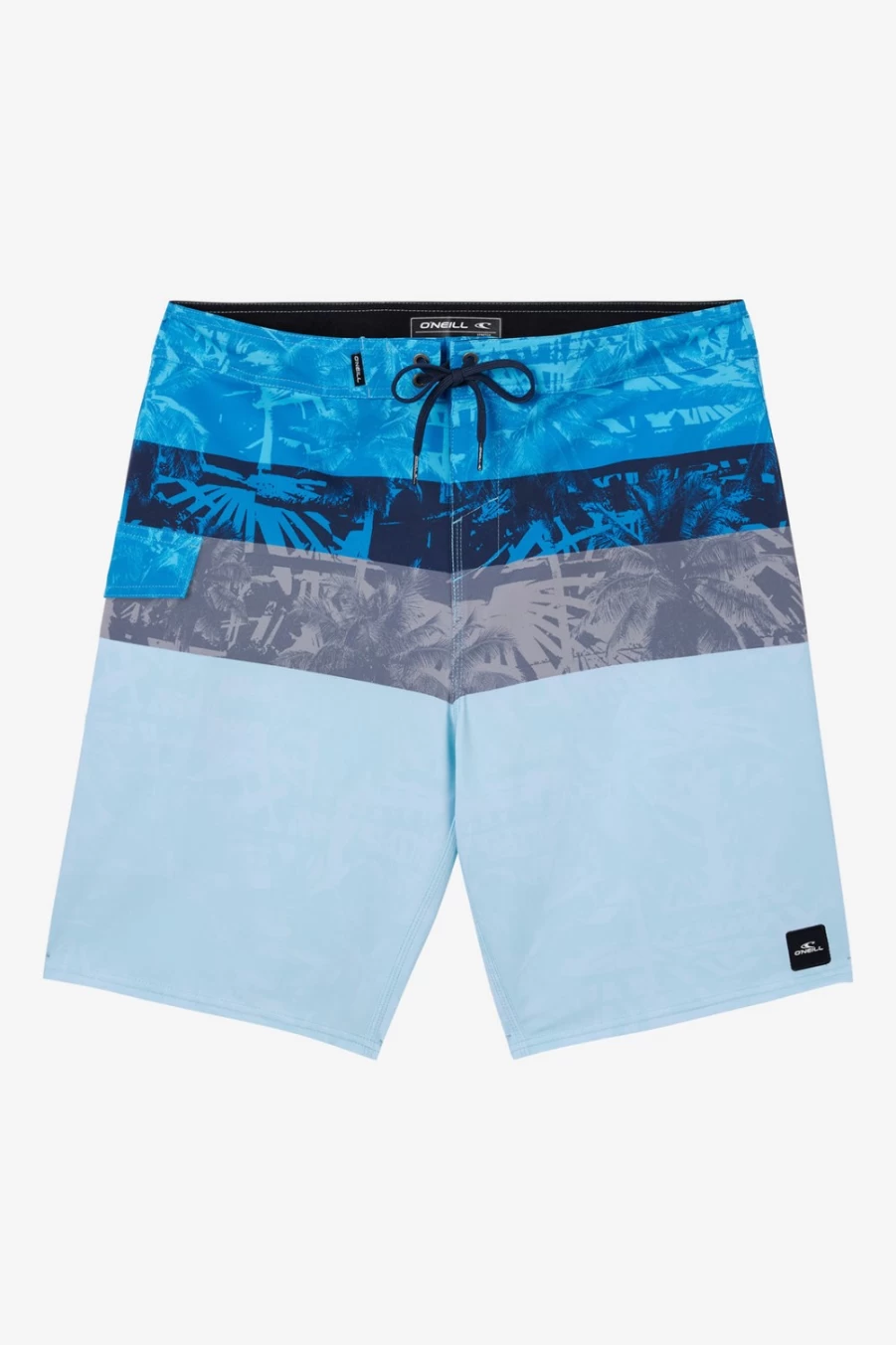 O'Neill Men's Medium Blue 20" Boardshorts - Lennox Print Swim Trunks