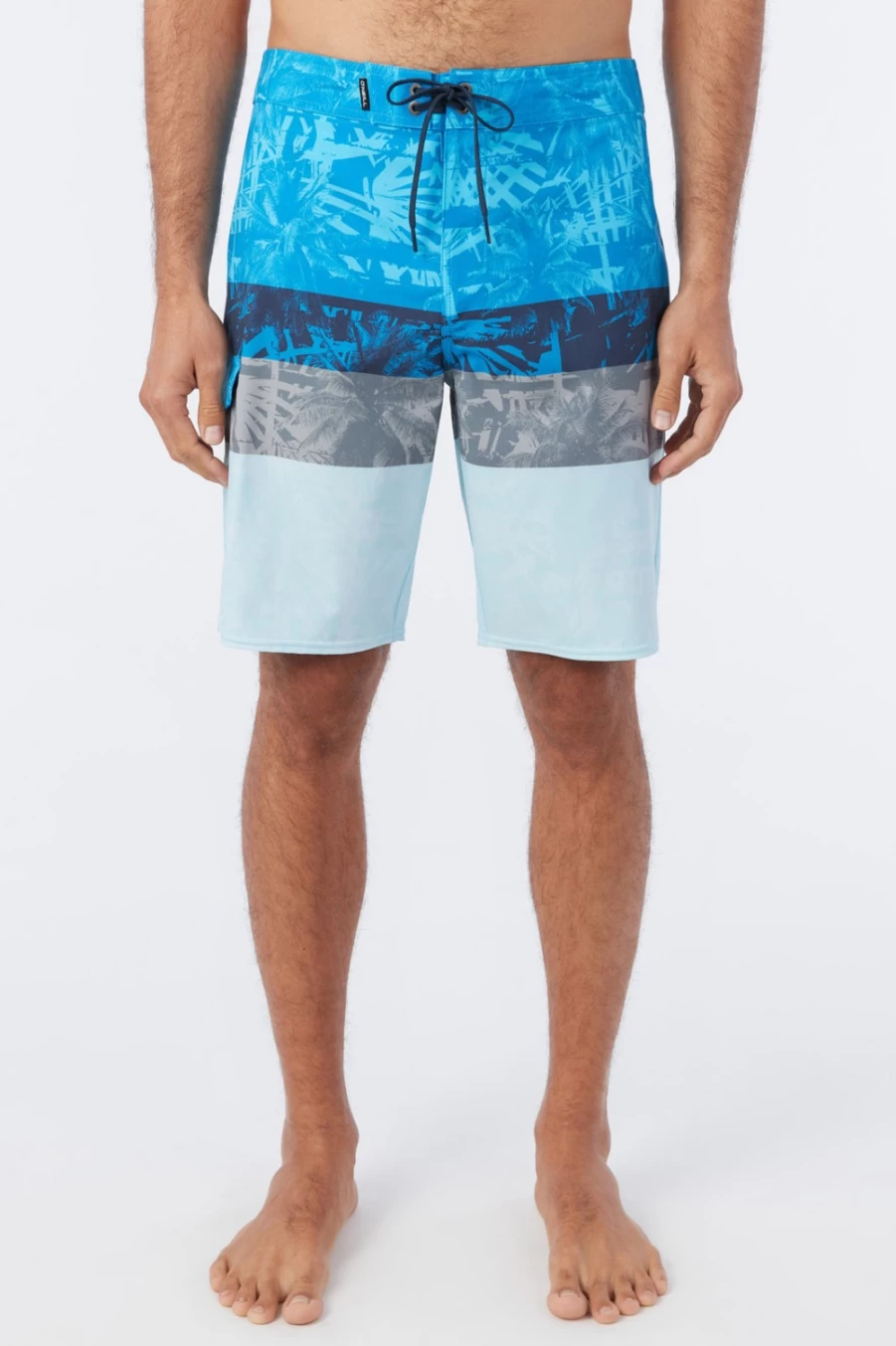 O'Neill Men's Medium Blue 20" Boardshorts - Lennox Print Swim Trunks
