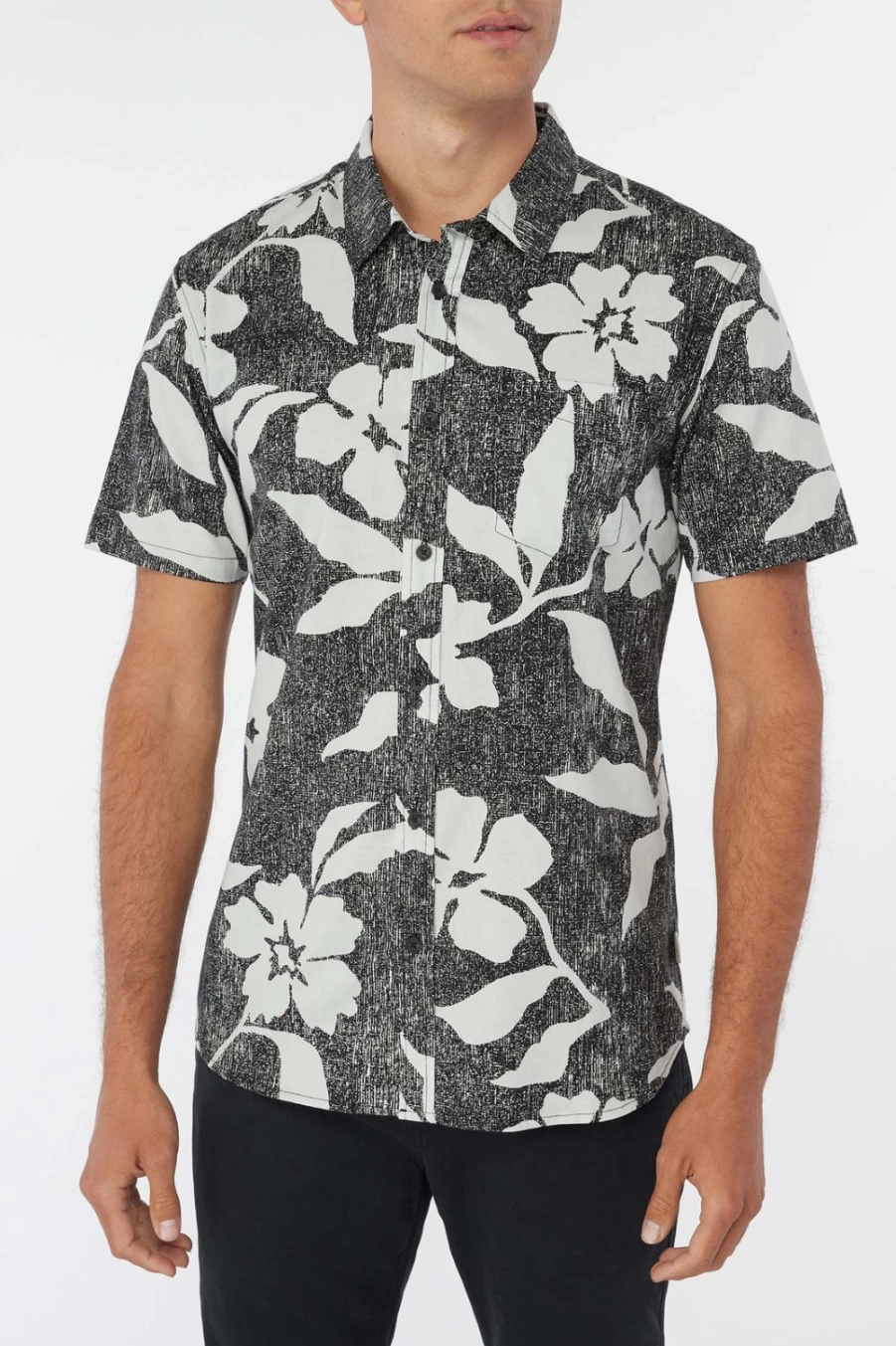 O'Neill Men's Hilo Tropics Shirt in Black - Jack O'Neill Collection
