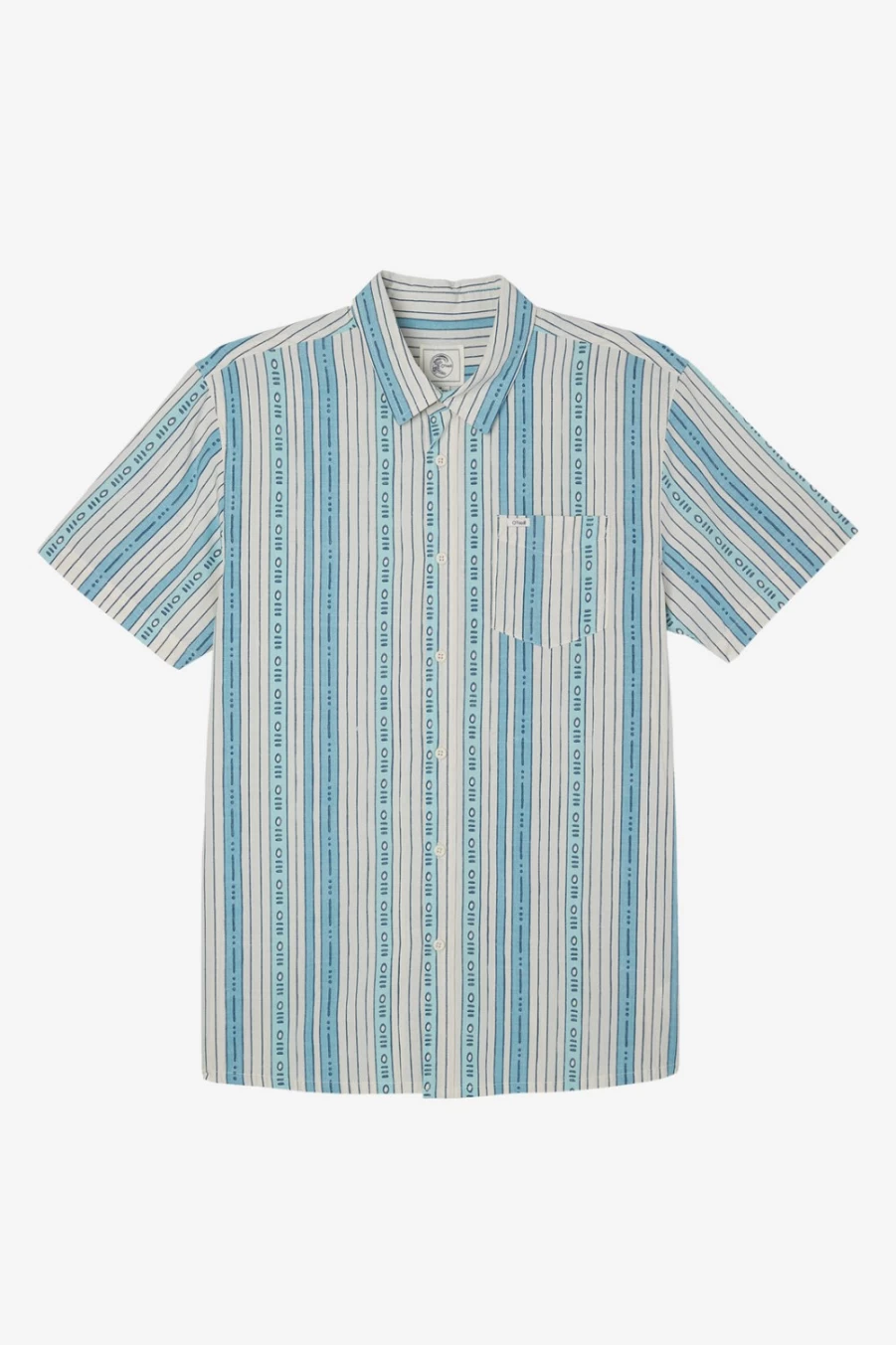 O'Neill Men's Eco Stripe Standard Shirt in Cream - Sustainable Casual Wear