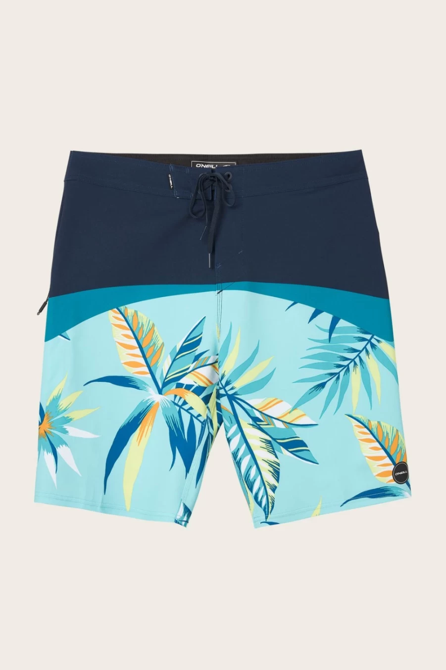O'Neill Men's Hyperfreak 20" Boardshorts - Pool Color Swim Trunks for Surfing & Beach