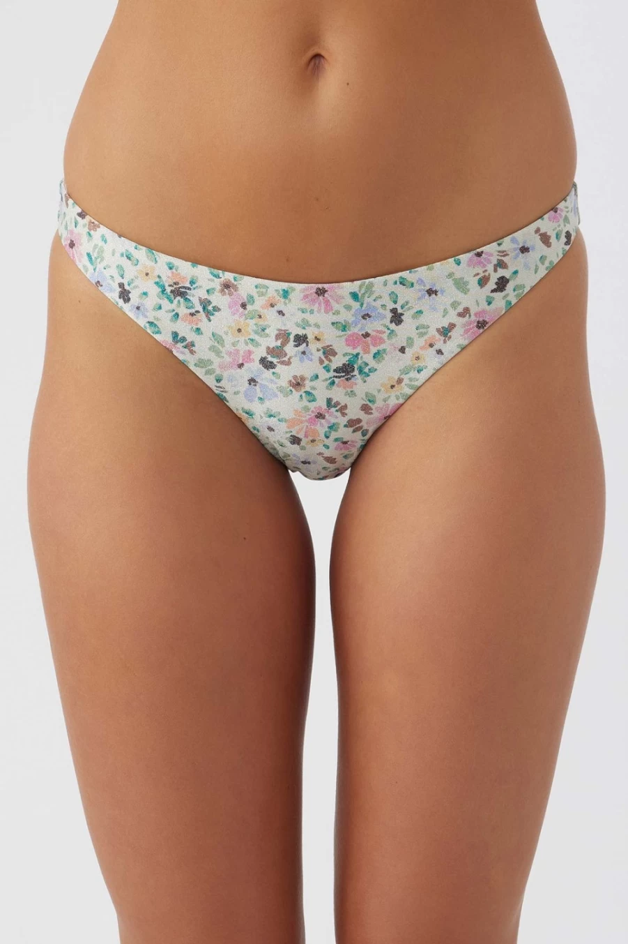 O'Neill Women's Maggie Ditsy Metallic Shine Flamenco Cheeky Bottoms in Multi-Color