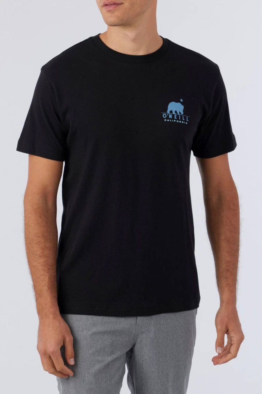 O'Neill Men's Black Cali Bear Graphic T-Shirt - Casual Short Sleeve Tee