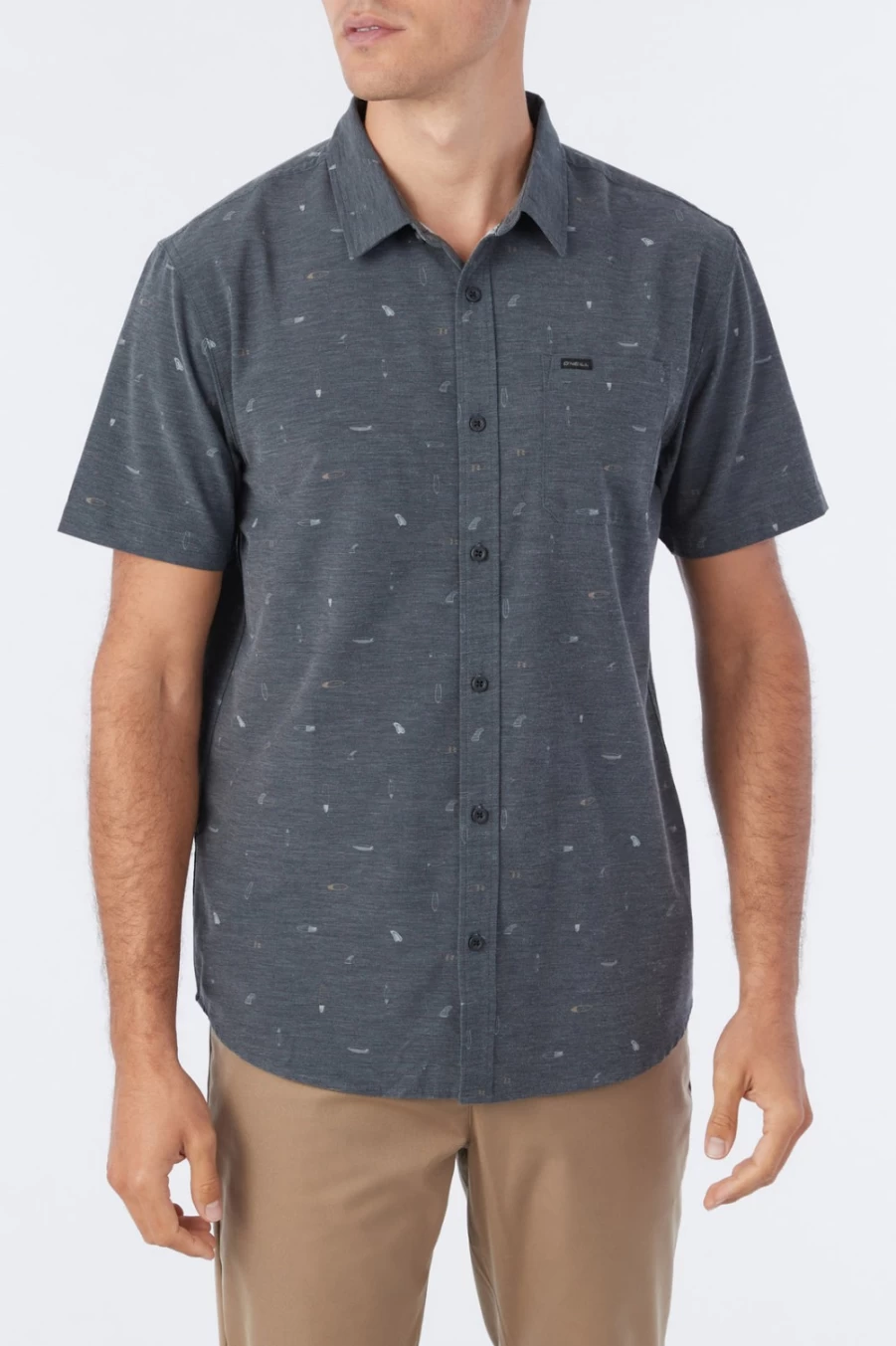O'Neill Men's Trvlr Traverse Black Travel Shirt