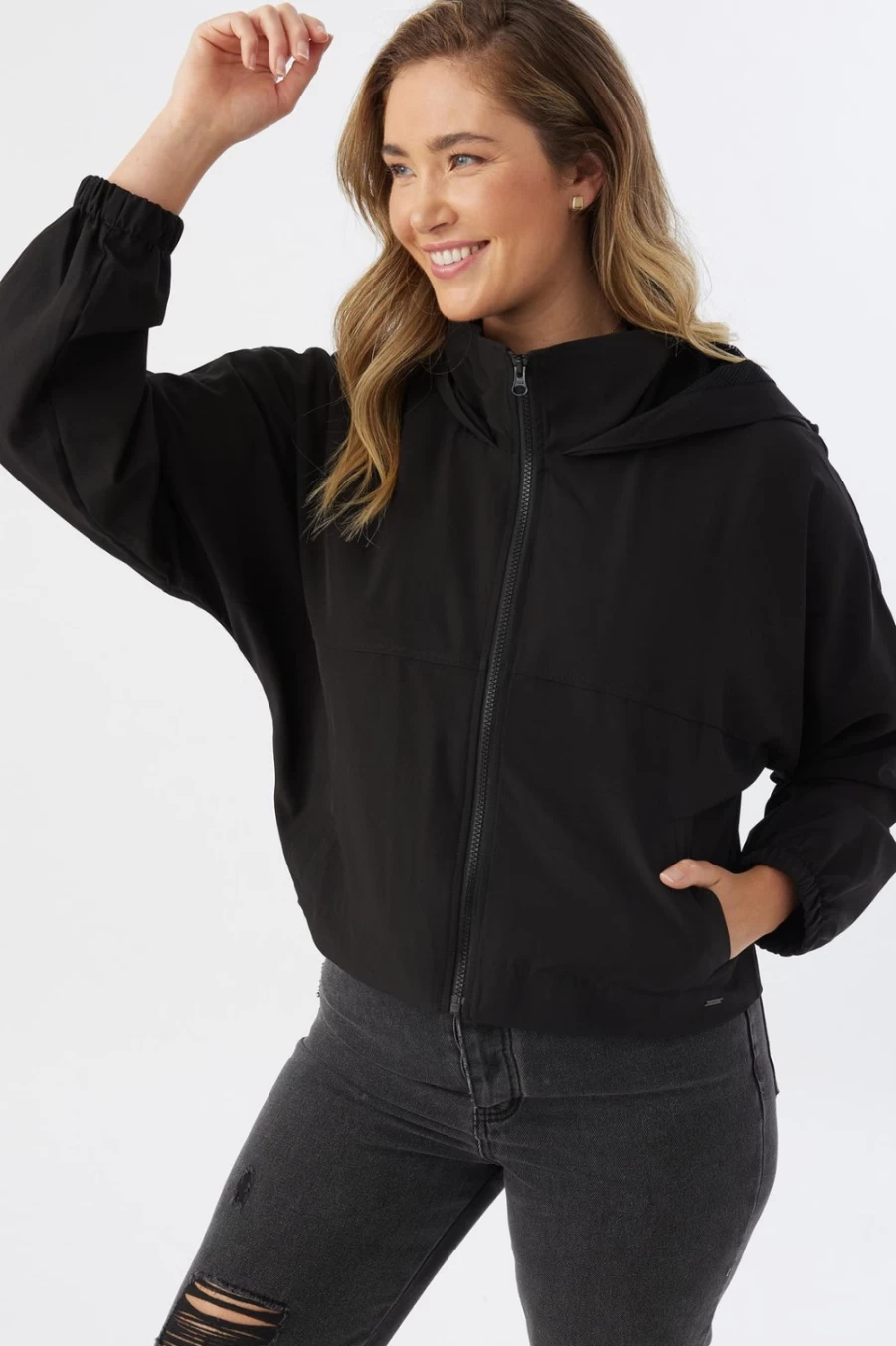 O'Neill Women's Layton Hybrid Jacket - Black Water-Resistant Outdoor Coat