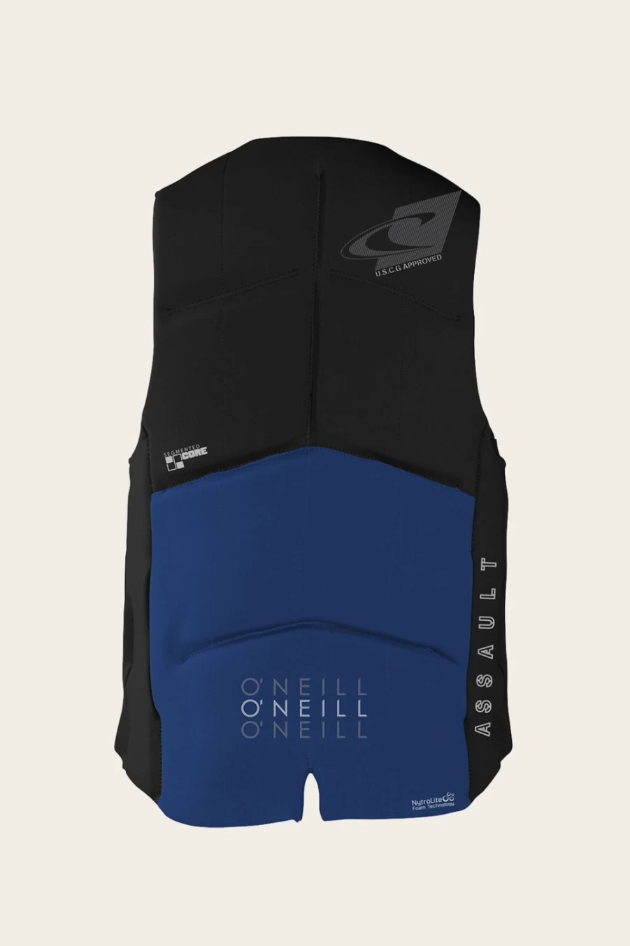 O'Neill Men's Assault USCG Vest in PAC/BLK - Coast Guard Approved Safety Gear