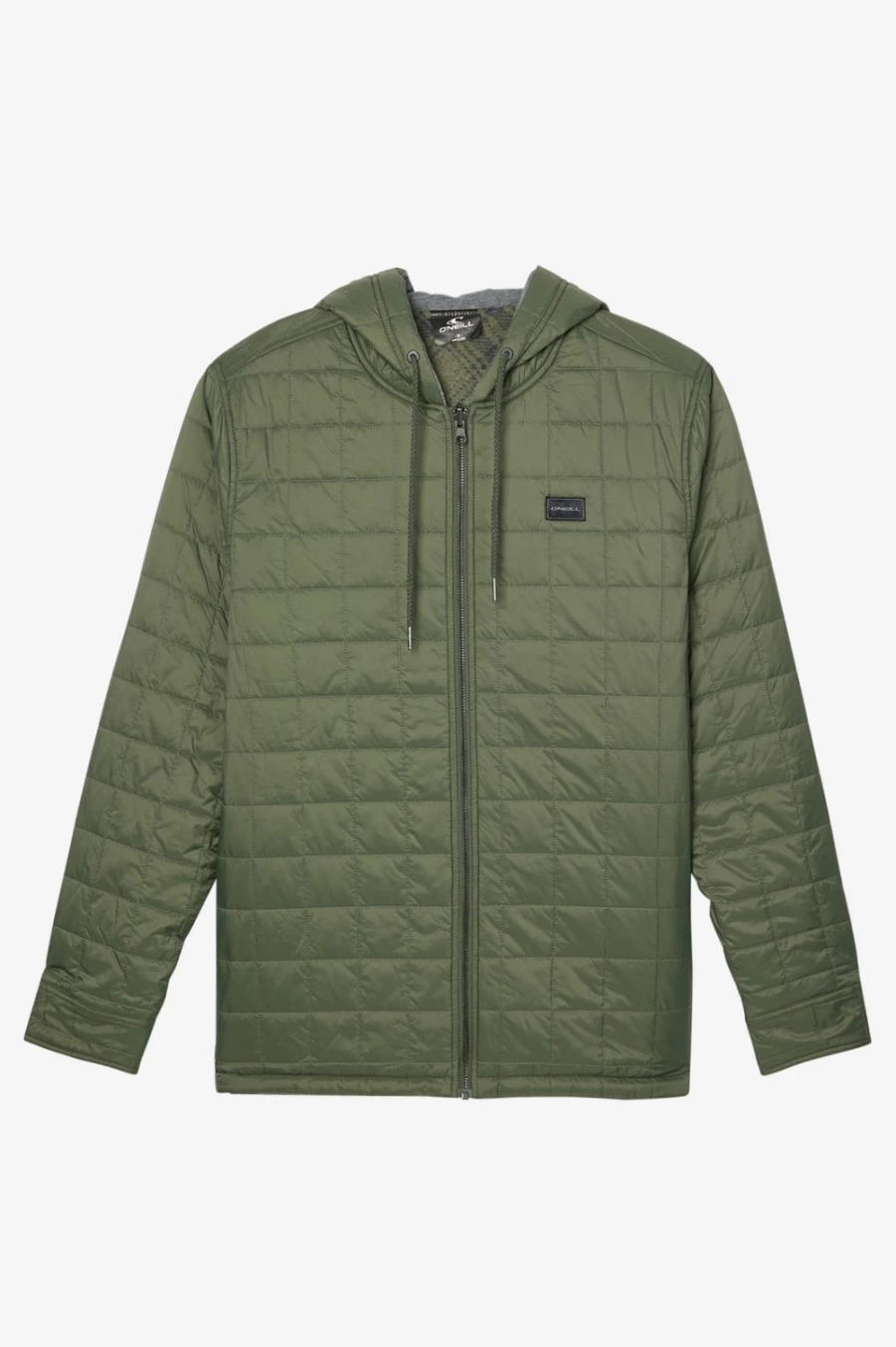 O'Neill Men's Glacier Reversible Hooded Jacket in Dark Olive - Waterproof Winter Coat