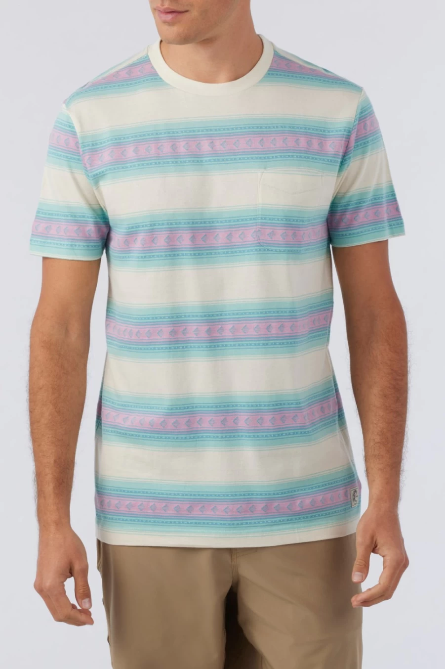 O'Neill Men's Brockton Tee in Cream2 - Classic Comfort Fit Cotton Shirt