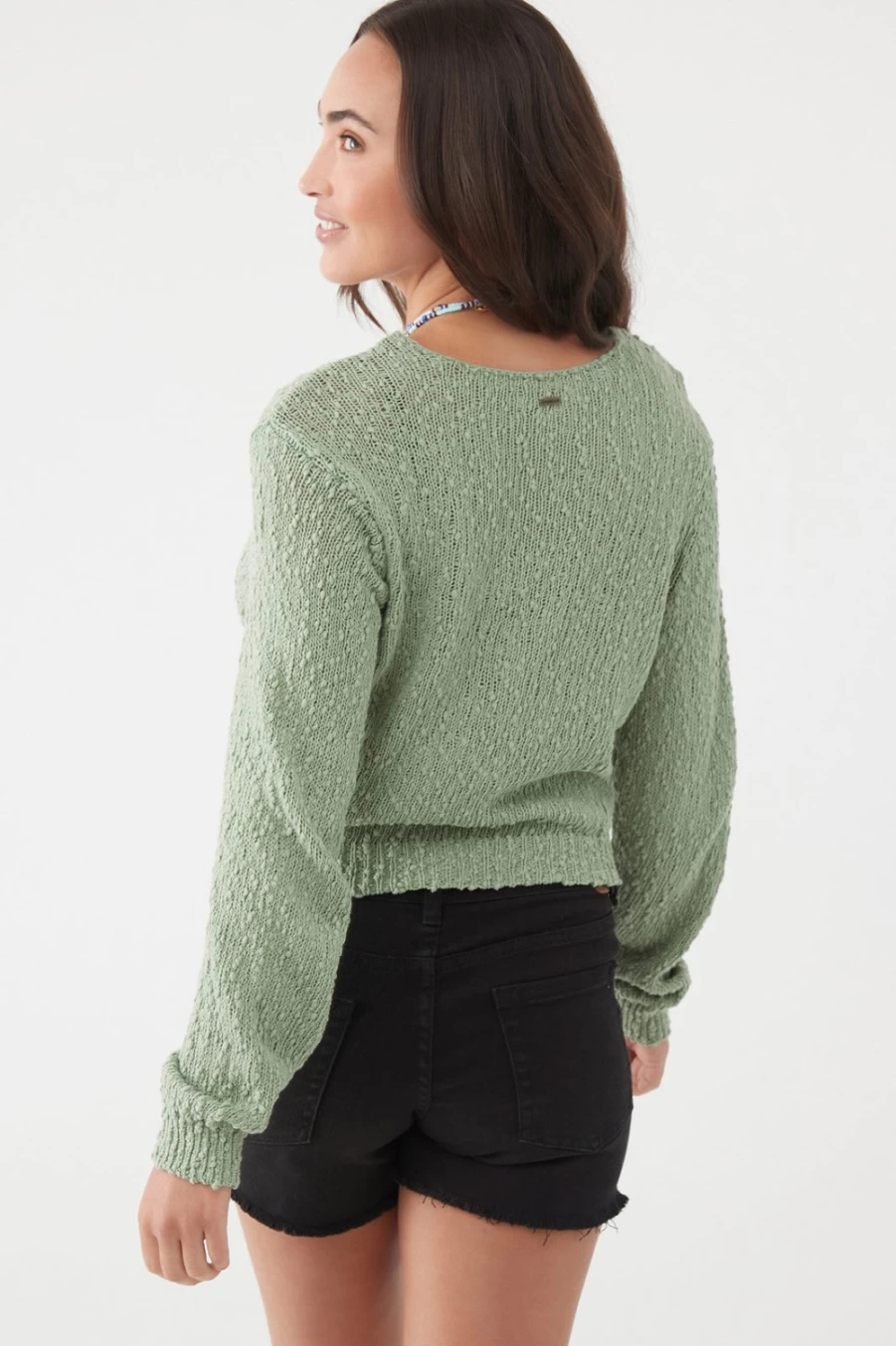 O'Neill Women's Aloe Seaside Wrap Sweater - Cozy Beachfront Knit Top