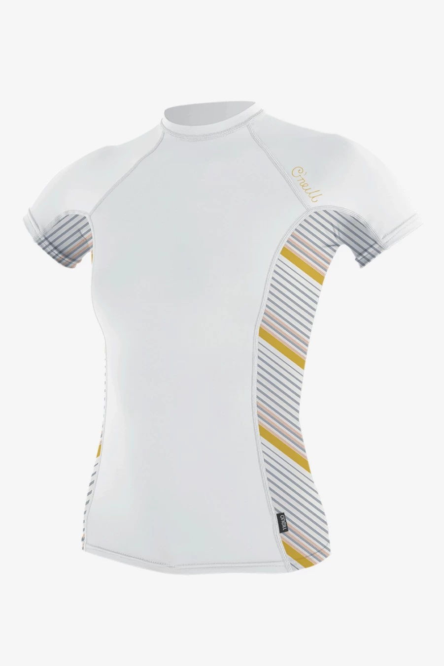 O'Neill Women's Short Sleeve Rash Guard with Side Print – UPF Sun Protection Swim Shirt