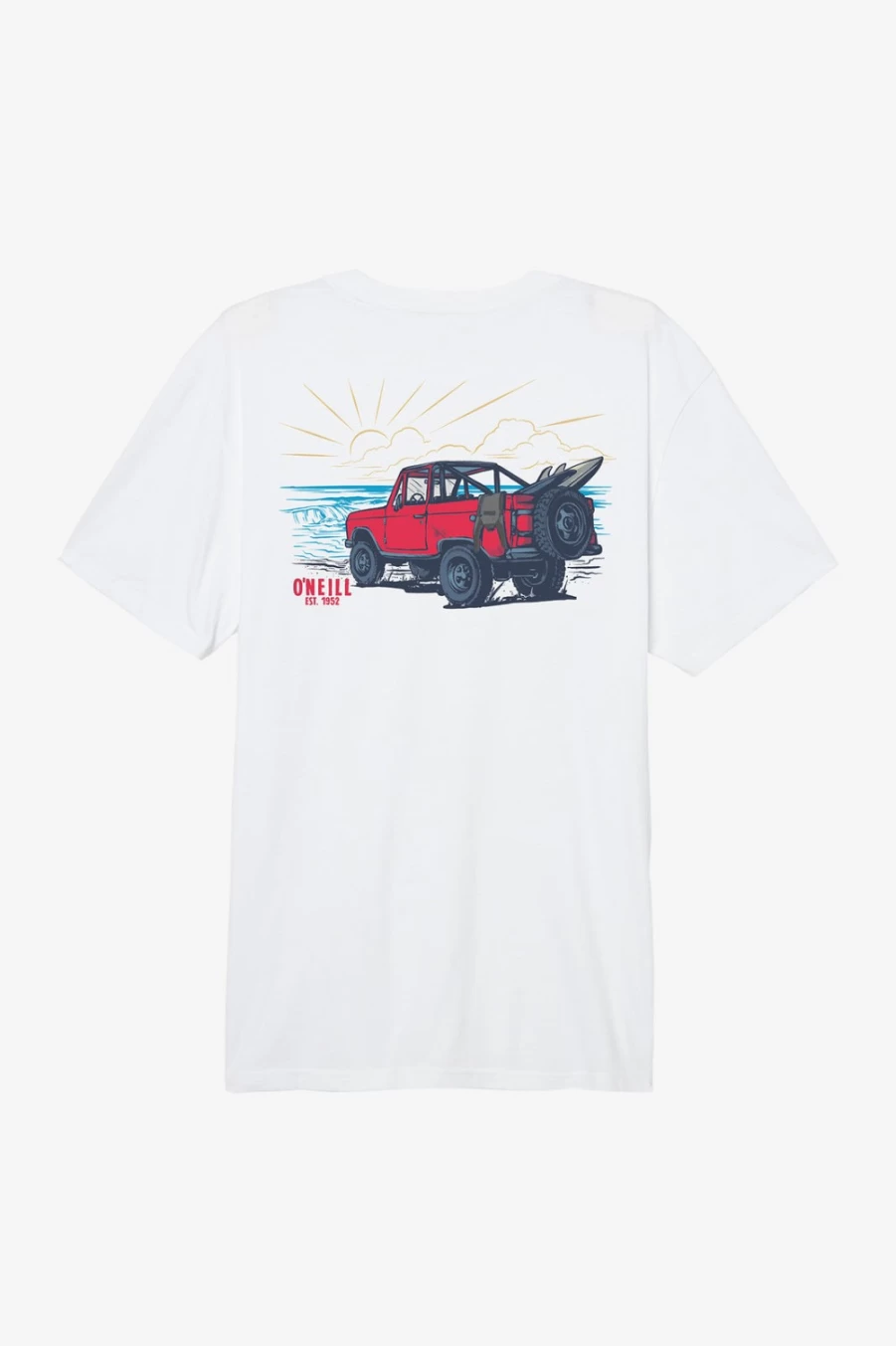 O'Neill Men's Baja T-Shirt - White Relaxed Fit Casual Tee