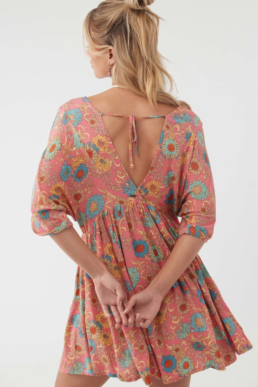 O'Neill Women's Coral Rosemary Belize Dress - Floral Summer Beach Dress